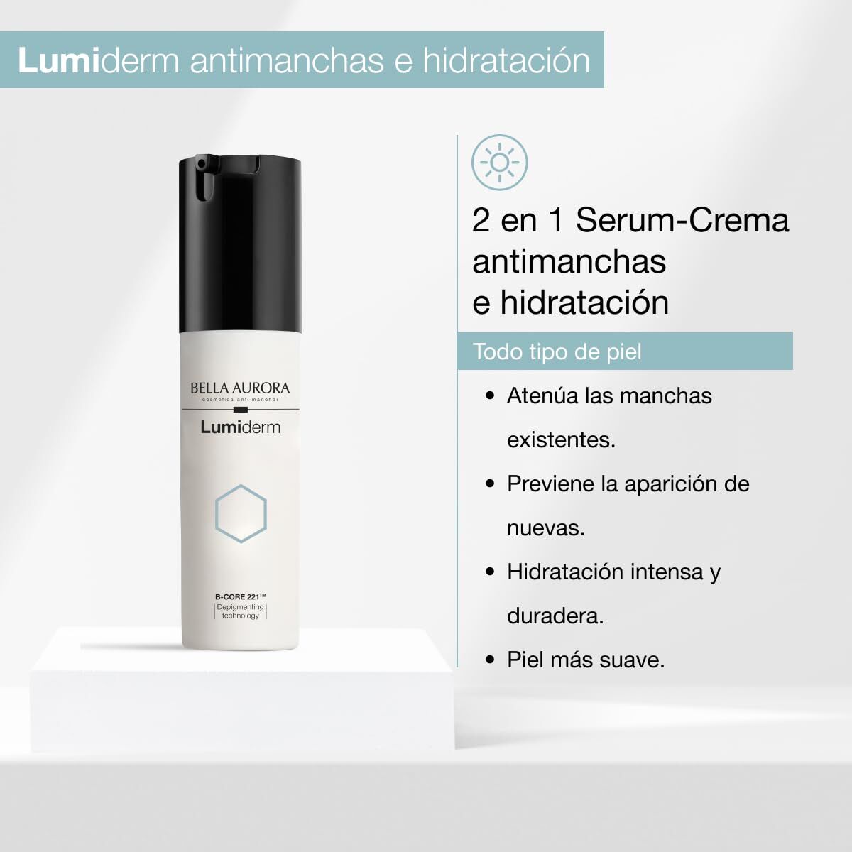 Gezichtscrème Bella Aurora LUMIDERM Spf 20 30 ml - Schoonheid, Huidverzorging - Bella Aurora