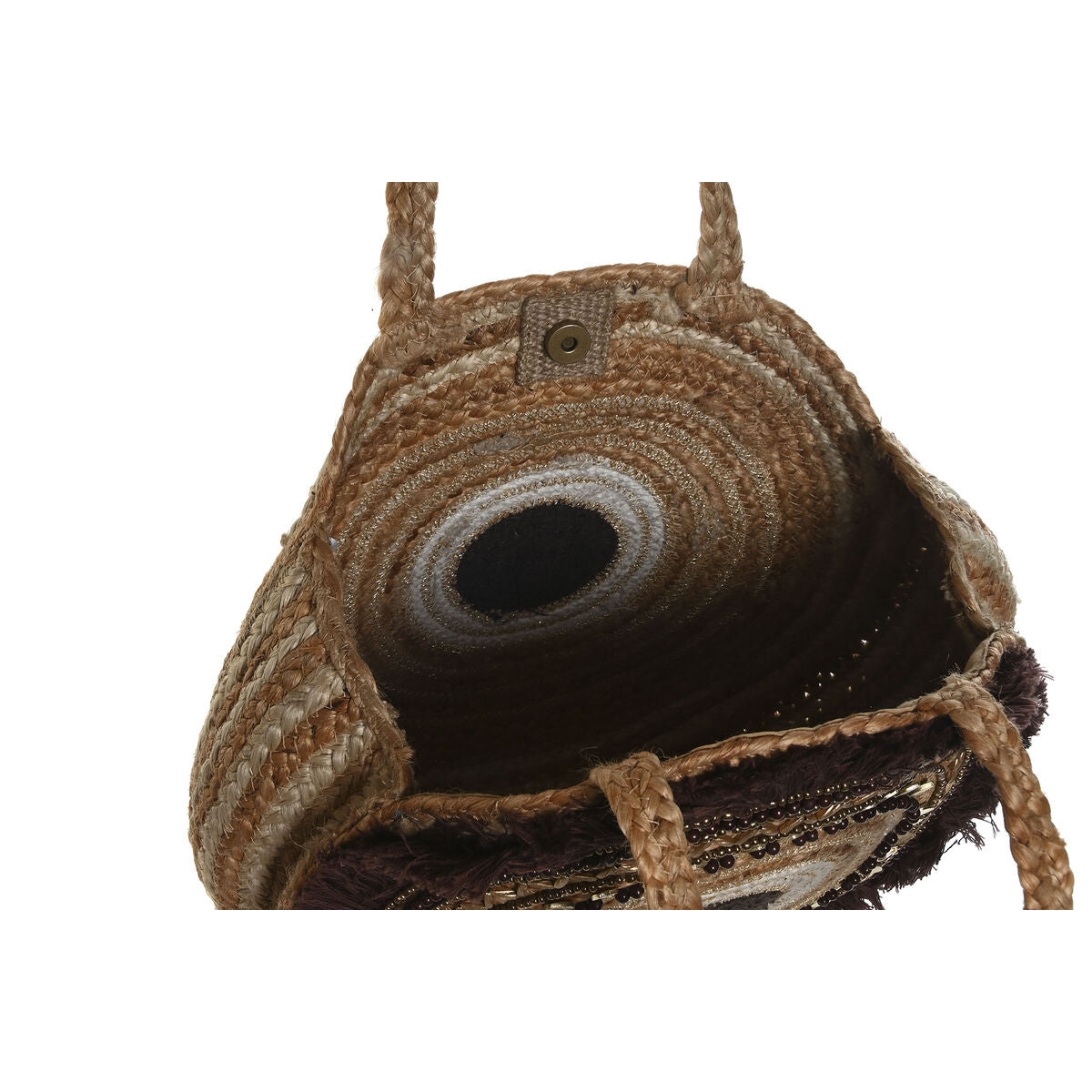 Handtas Dames DKD Home Decor Bruin Crème 36 x 11 x 36 cm (2 Stuks)