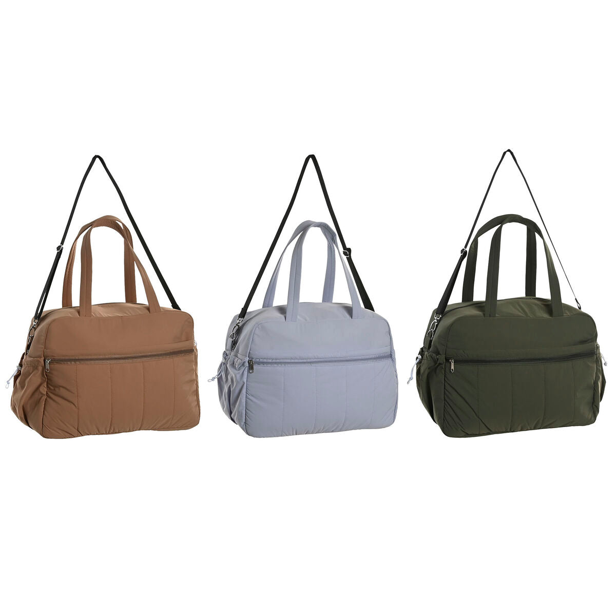 Handtas Dames Home ESPRIT Groen Beige Lila 42 x 19 x 30 cm (3 Stuks) - Bagage, Tassen - Home ESPRIT