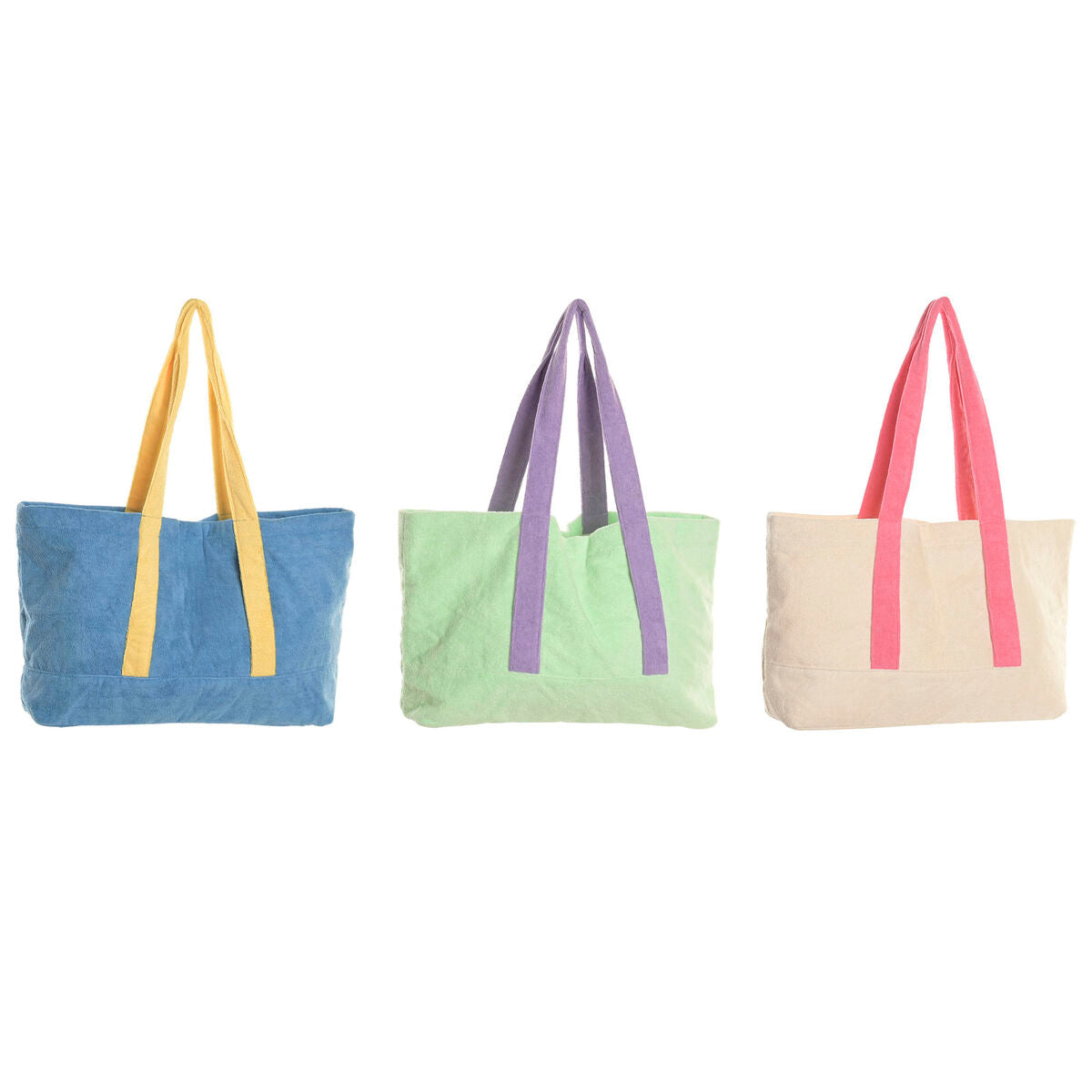 Handtas Dames Home ESPRIT Blauw Wit Groen 67 X 14 X 36 CM (3 Stuks) - Bagage, Tassen - Home ESPRIT