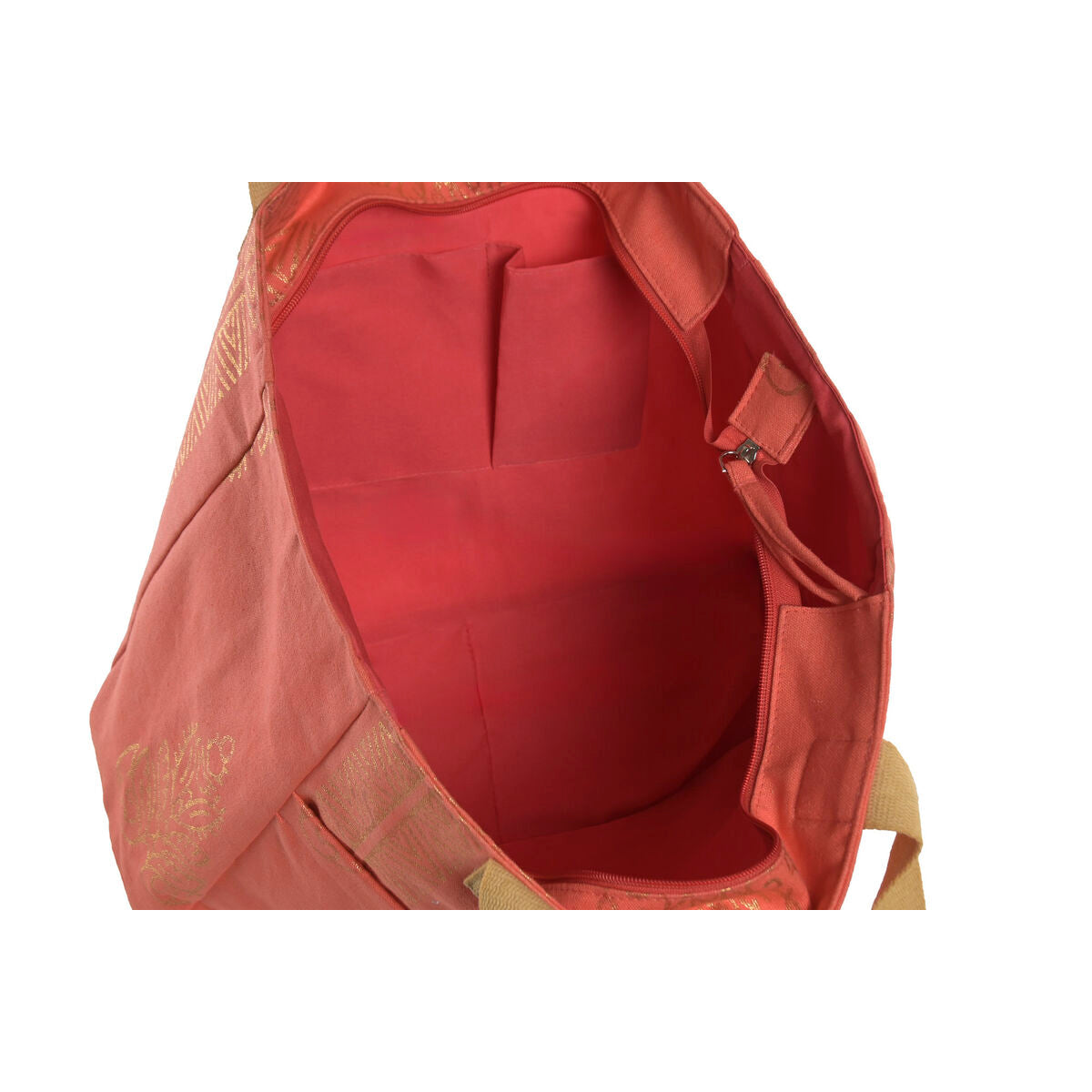 Handtas Dames Home ESPRIT Groen Beige Gouden Koraal 55 x 14 x 35 cm (3 Stuks) - Bagage, Tassen - Home ESPRIT
