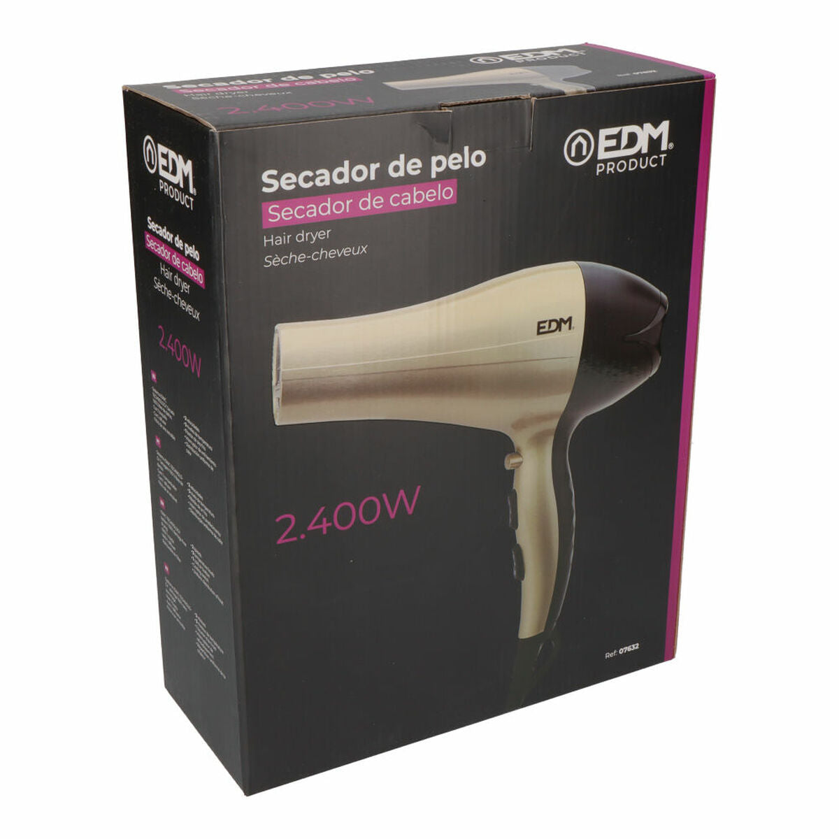 Föhn EDM 07632 2400 W Multicolour - Schoonheid, Haarverzorging - EDM Product