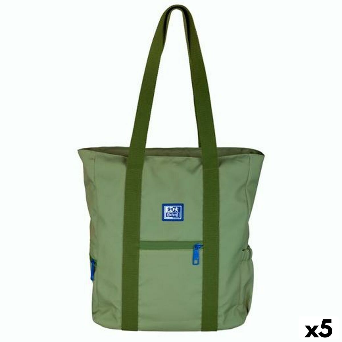 Handtas Oxford B-TRENDY SAFARI Groen 34 x 31 x 12 cm (5 Stuks)