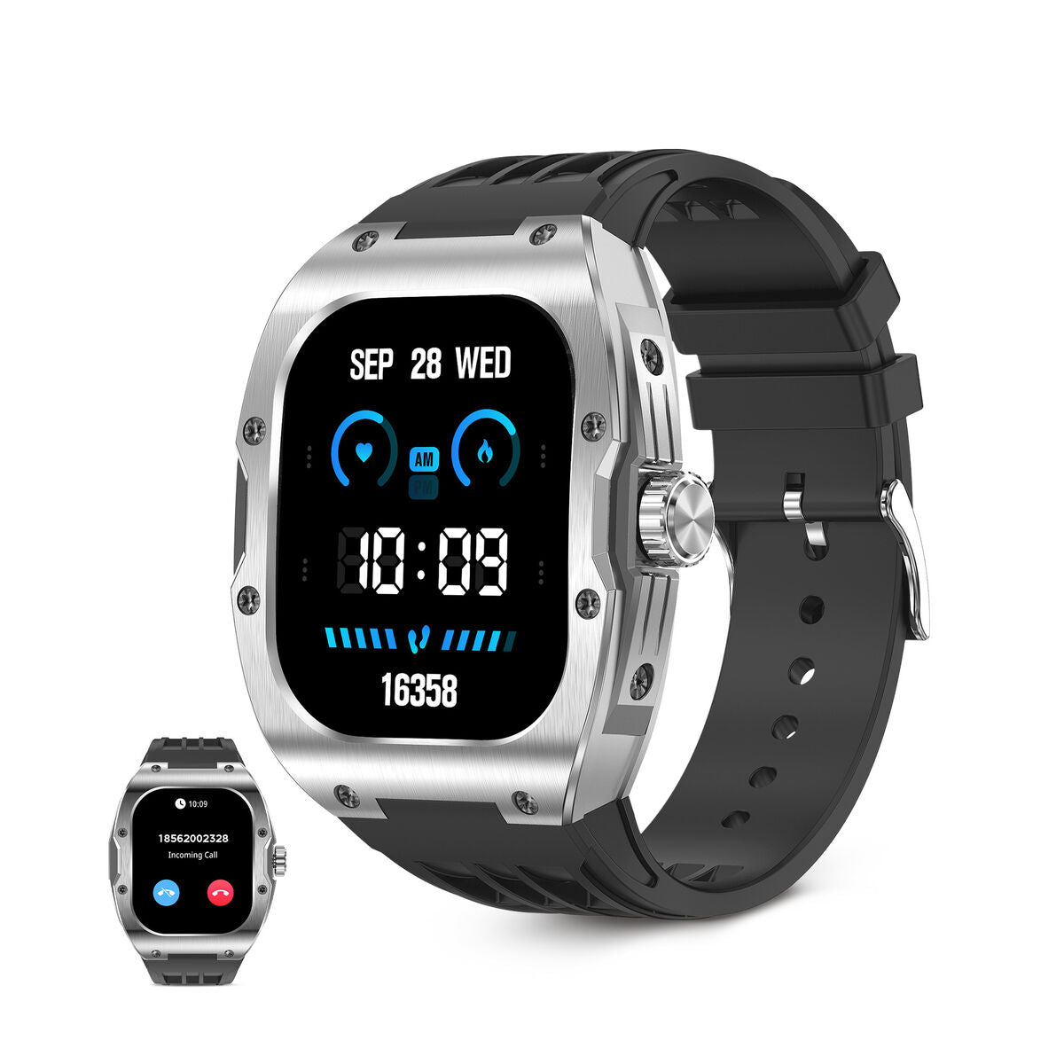 Smartwatch KSIX Hero Zwart 1,95" 45 mm - Elektronica - KSIX