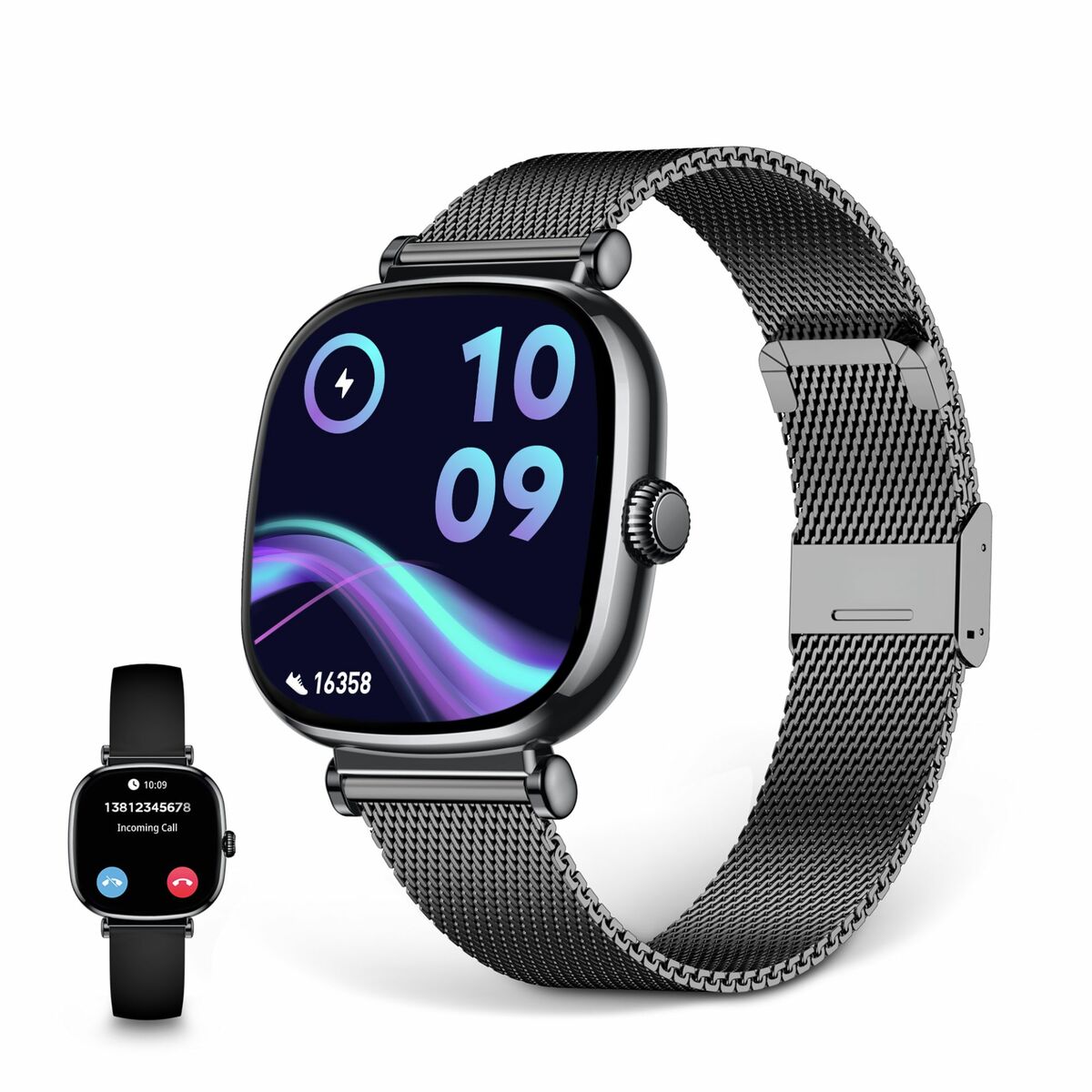 Smartwatch KSIX Iria Zwart 1,7" - Elektronica - KSIX