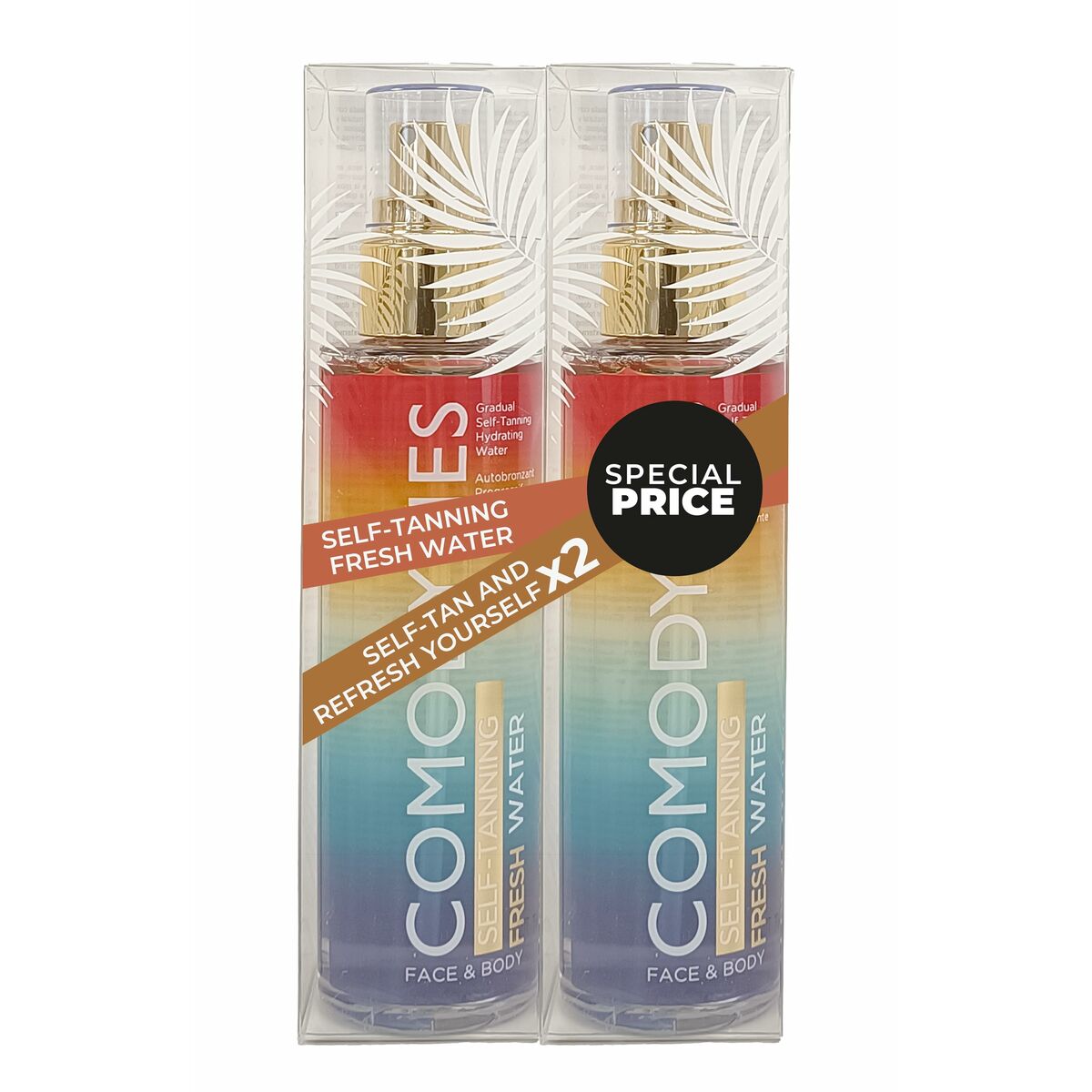 Zelfbruinende mist Comodynes Fresh water 100 ml 100 ml x 2 - Schoonheid, Huidverzorging - Comodynes