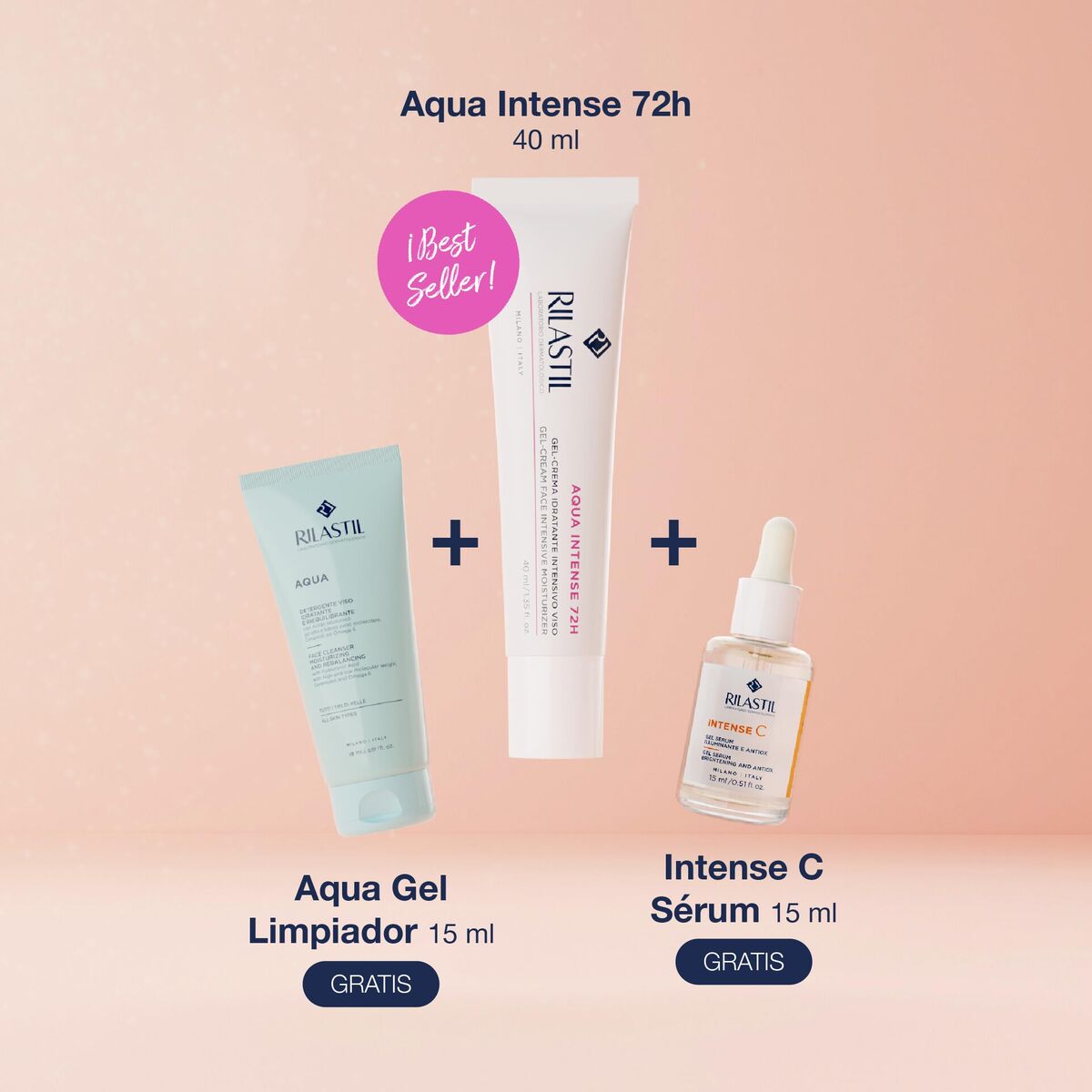 Cosmeticaset voor Dames Rilastil RILASTIL AQUA 3 Onderdelen - Schoonheid, Huidverzorging - Rilastil