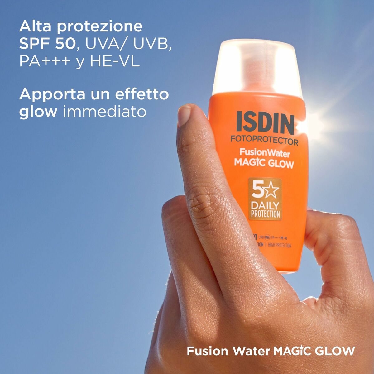 Gezichtszonnecrème Isdin Fusion water magic glow Spf 50 50 ml - Schoonheid, Huidverzorging - Isdin