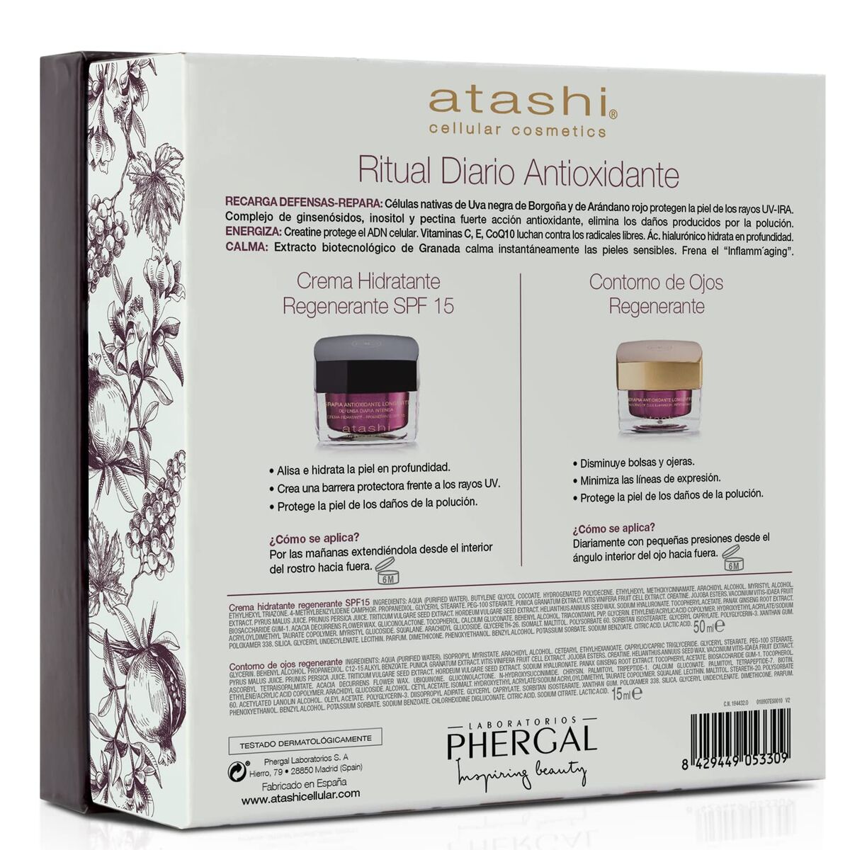 Cosmeticaset voor Dames Atashi RITUAL ANTIOXIDANTE 2 Onderdelen - Schoonheid, Huidverzorging - Atashi