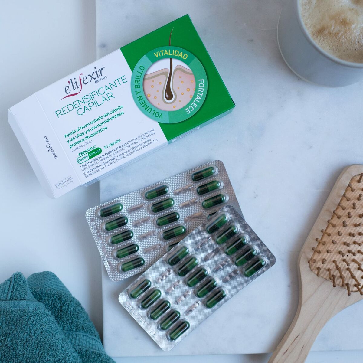 Anti - Haarverlies Kuur Elifexir Esenciall Capsules x 30 (30 Stuks) - Schoonheid, Haarverzorging - Elifexir