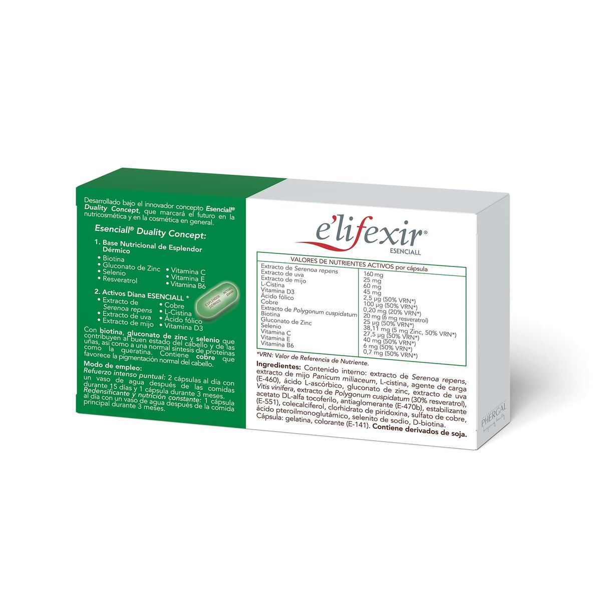 Anti - Haarverlies Kuur Elifexir Esenciall Capsules x 30 (30 Stuks) - Schoonheid, Haarverzorging - Elifexir