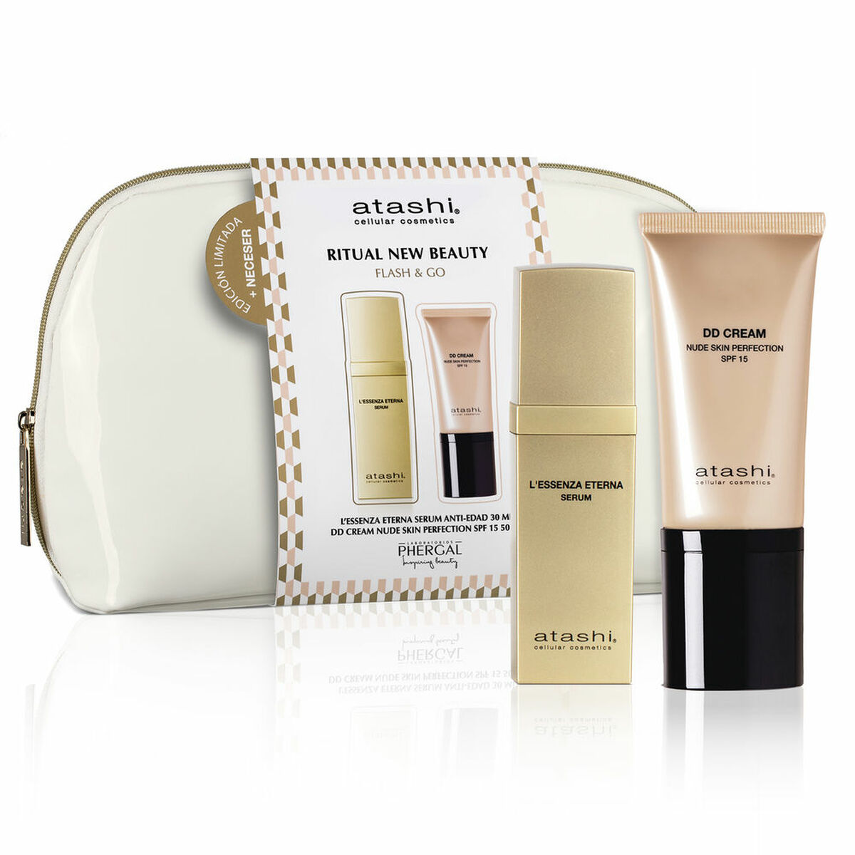 Cosmeticaset voor Dames Atashi L'ESSENZA ETERNA 3 Onderdelen - Schoonheid, Huidverzorging - Atashi