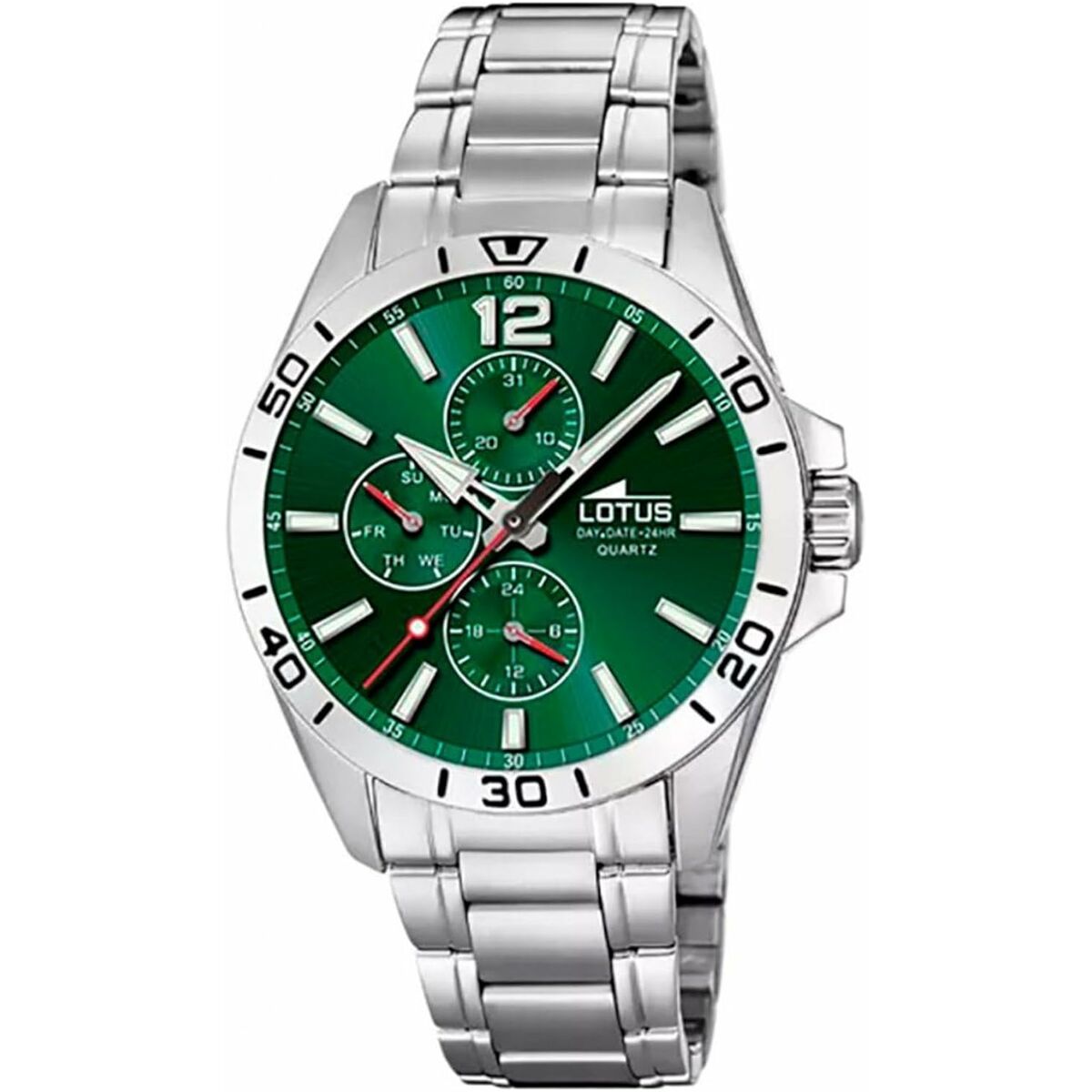 Horloge Heren Lotus 18812/7 Groen Zilverkleurig - Klokken, Heren - Lotus