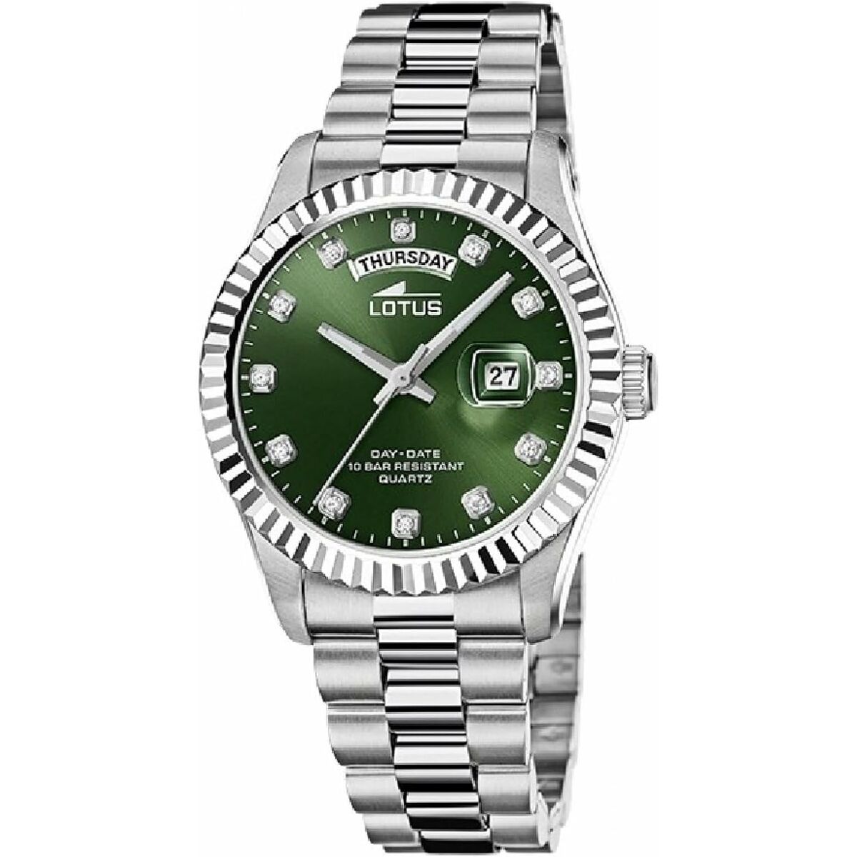 Horloge Heren Lotus 18854/6 Groen Zilverkleurig - Klokken, Heren - Lotus