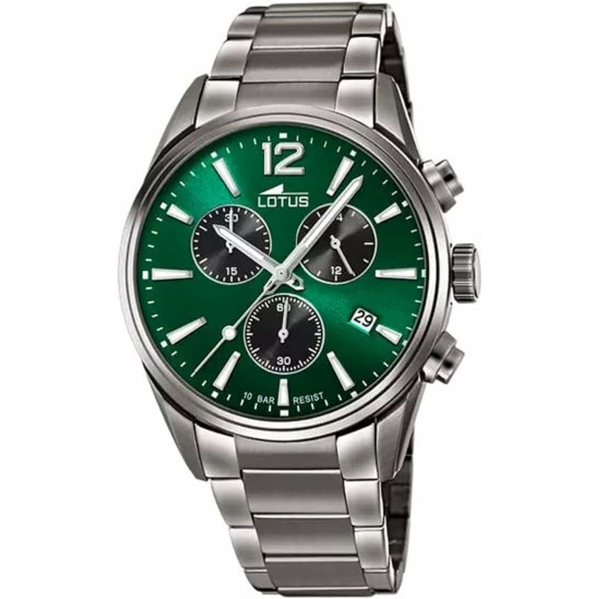 Horloge Heren Lotus 18682/4 Groen Zilverkleurig - Klokken, Heren - Lotus