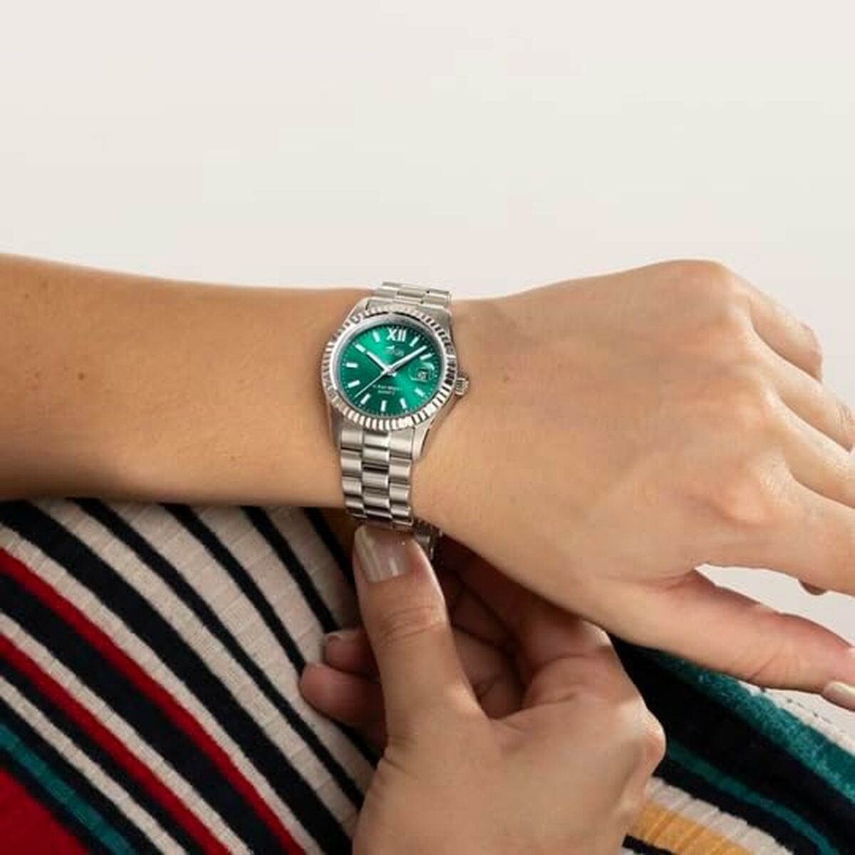 Horloge Heren Lotus 18930/4 Groen Zilverkleurig - Klokken, Heren - Lotus
