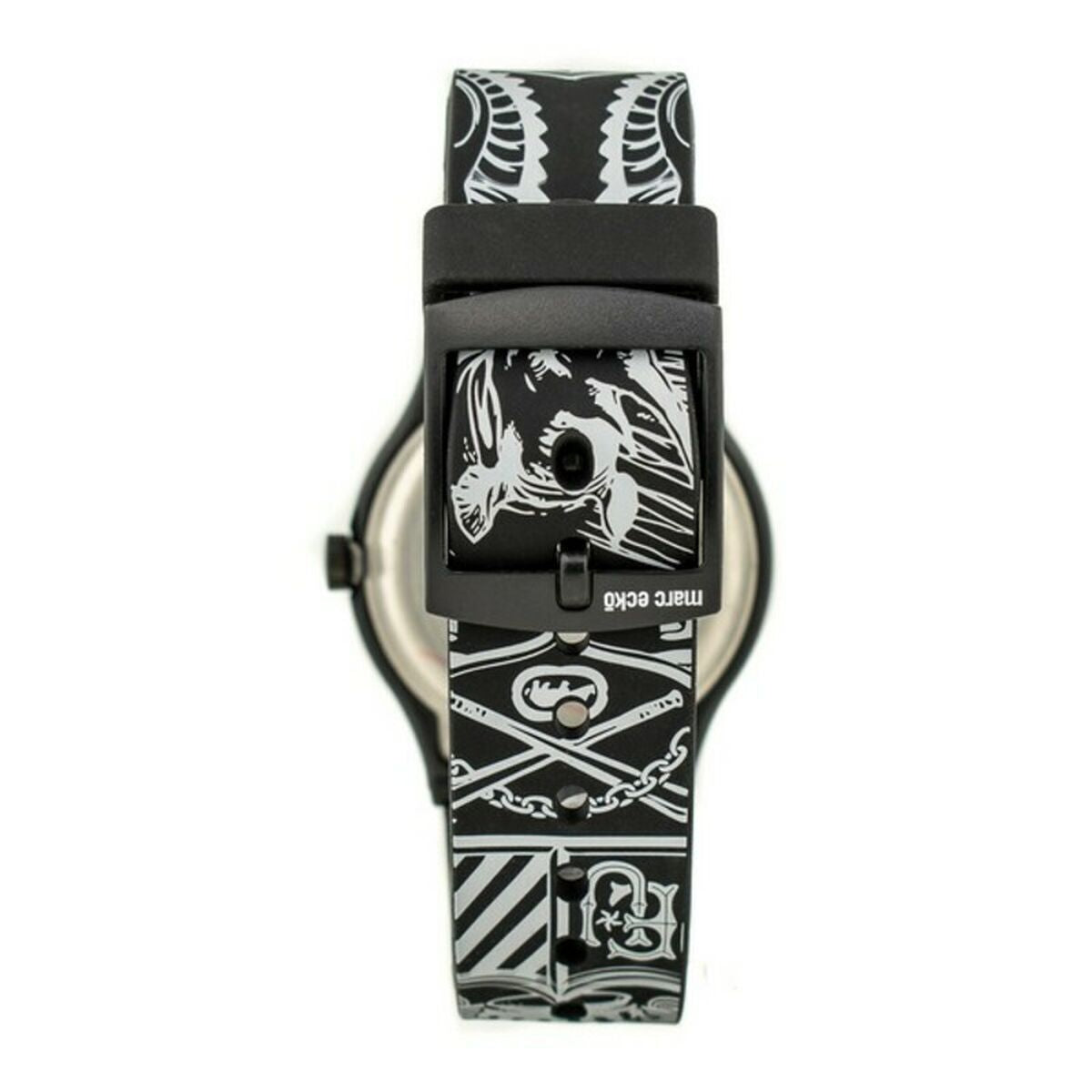 Marc Ecko E06511M2 Polshorloge Zwart Siliconen Band Uniseks 42mm Waterbestendig Analoge - Klokken, Unisex voor volwassenen - Marc Ecko