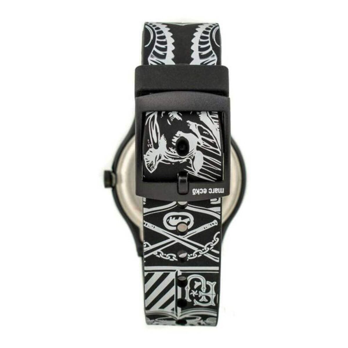 Marc Ecko E06511M2 Polshorloge Zwart Siliconen Band Uniseks 42mm Waterbestendig Analoge - Klokken, Unisex voor volwassenen - Marc Ecko