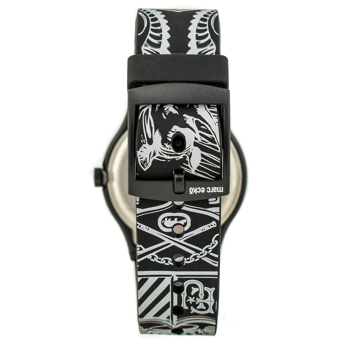 Marc Ecko E06511M2 Polshorloge Zwart Siliconen Band Uniseks 42mm Waterbestendig Analoge - Klokken, Unisex voor volwassenen - Marc Ecko