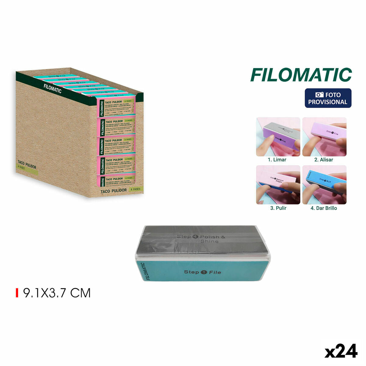 Nagelvijl Filomatic Multifunctioneel (24 Stuks)
