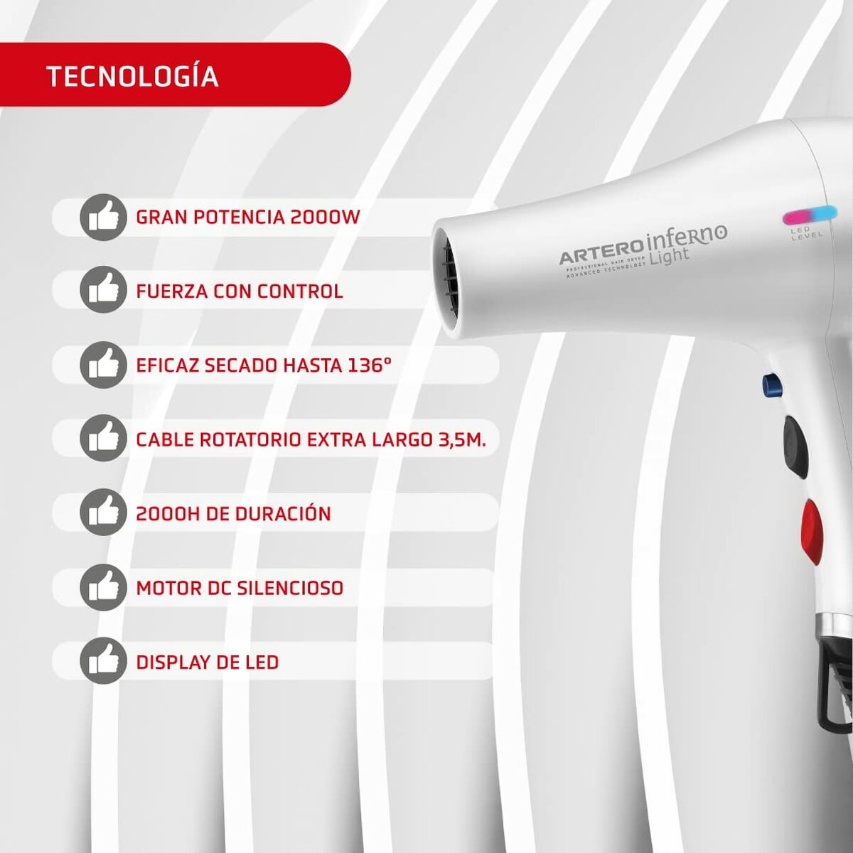 Föhn Artero SECADOR INFERNO Light