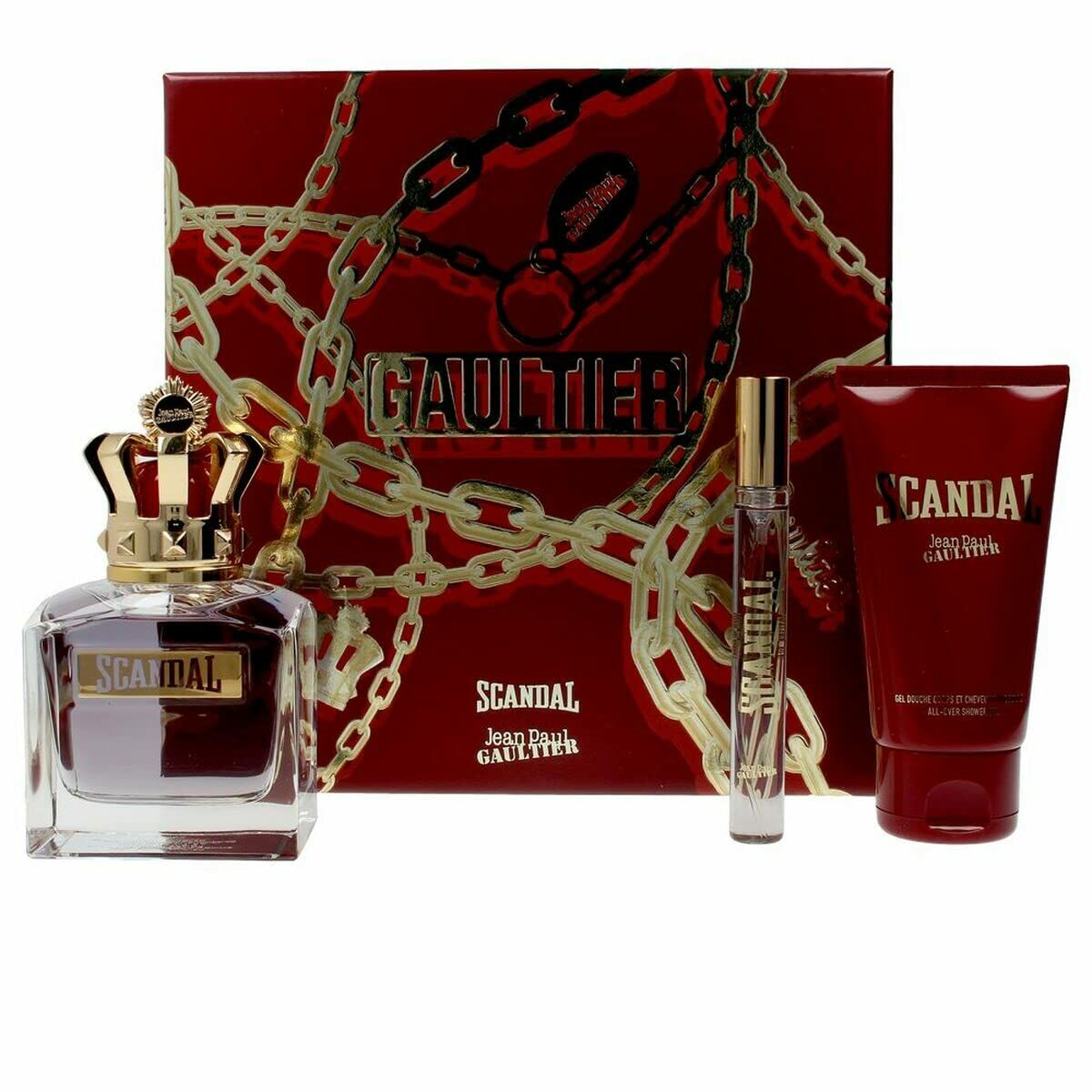 Parfumset voor Heren Jean Paul Gaultier EDT Scandal 3 Onderdelen