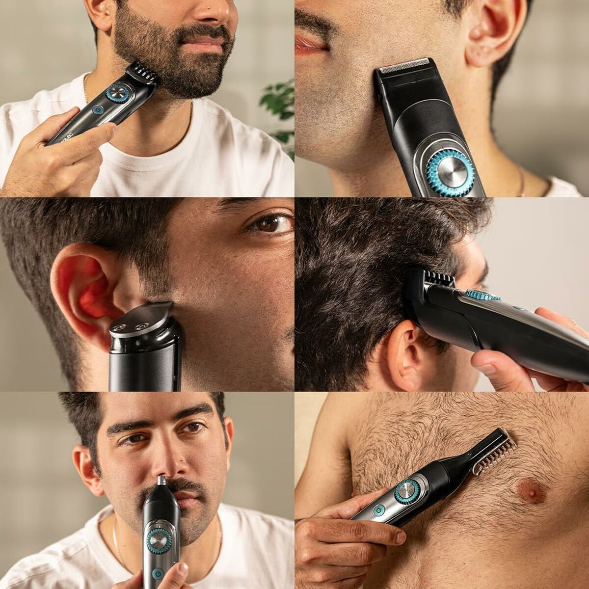 Cecotec Multigrooming PrecisionCare 6 - in - 1 tondeuse IPX7 met 5 verstelbare opzetkammen - Schoonheid, Haarverzorging - Cecotec