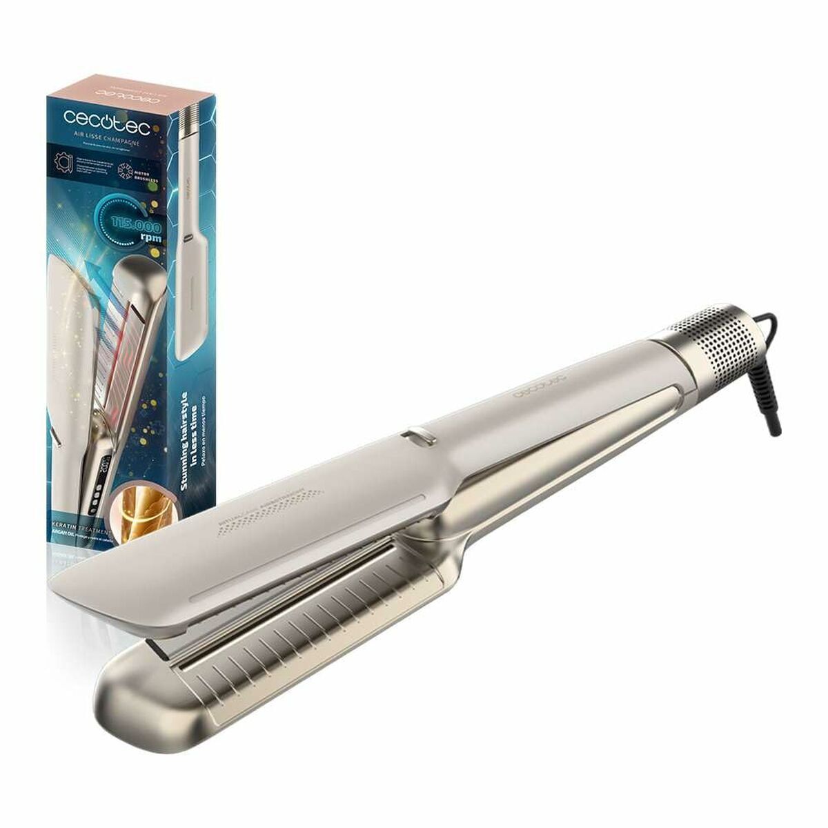 Stijltang Cecotec Air Lisse Champagne 45 W 40 cm