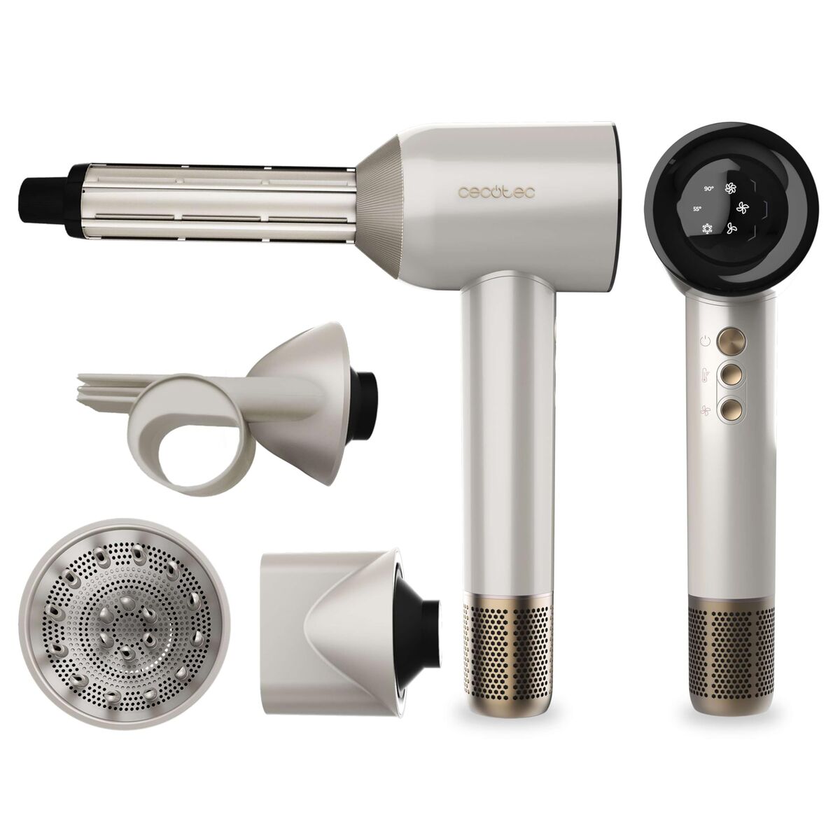 Föhn Cecotec DryGlam Waves Champagne 1600 W Champagne - Schoonheid, Haarverzorging - Cecotec