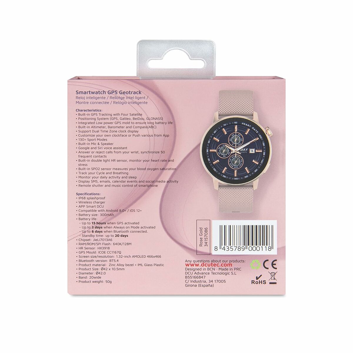 Smartwatch DCU 34157086 Roze Gouden