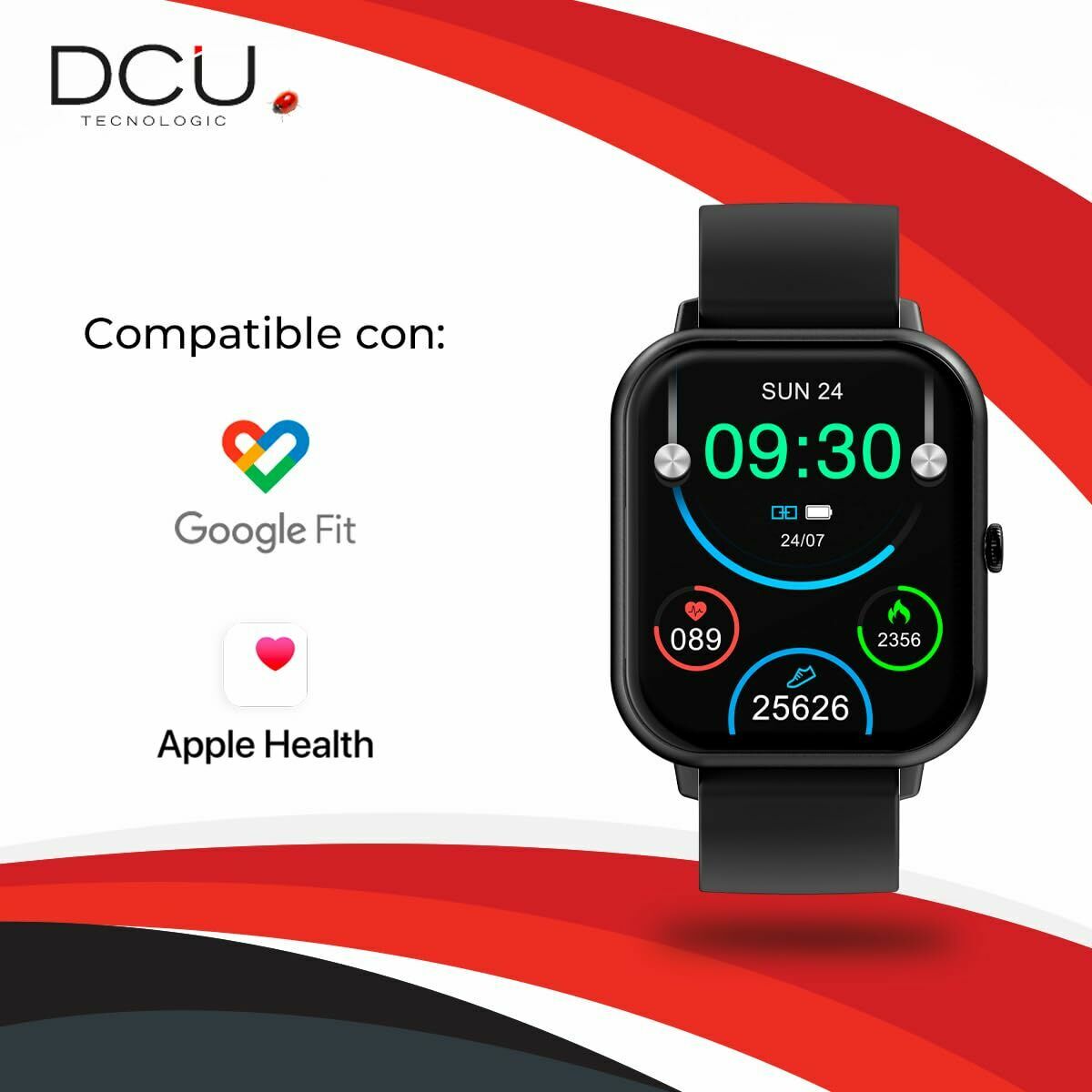 Smartwatch DCU CURVED GLASS PRO 1,83" Zwart - Elektronica - DCU Tecnologic