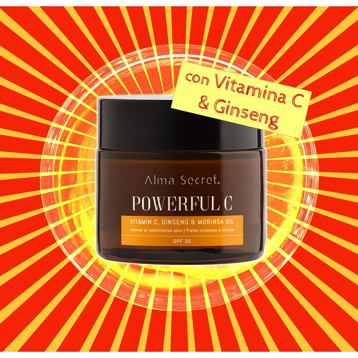 Highlighting Crème Alma Secret Powerful C Spf 30 50 ml Anti - Aging Oranje - Schoonheid, Huidverzorging - Alma Secret