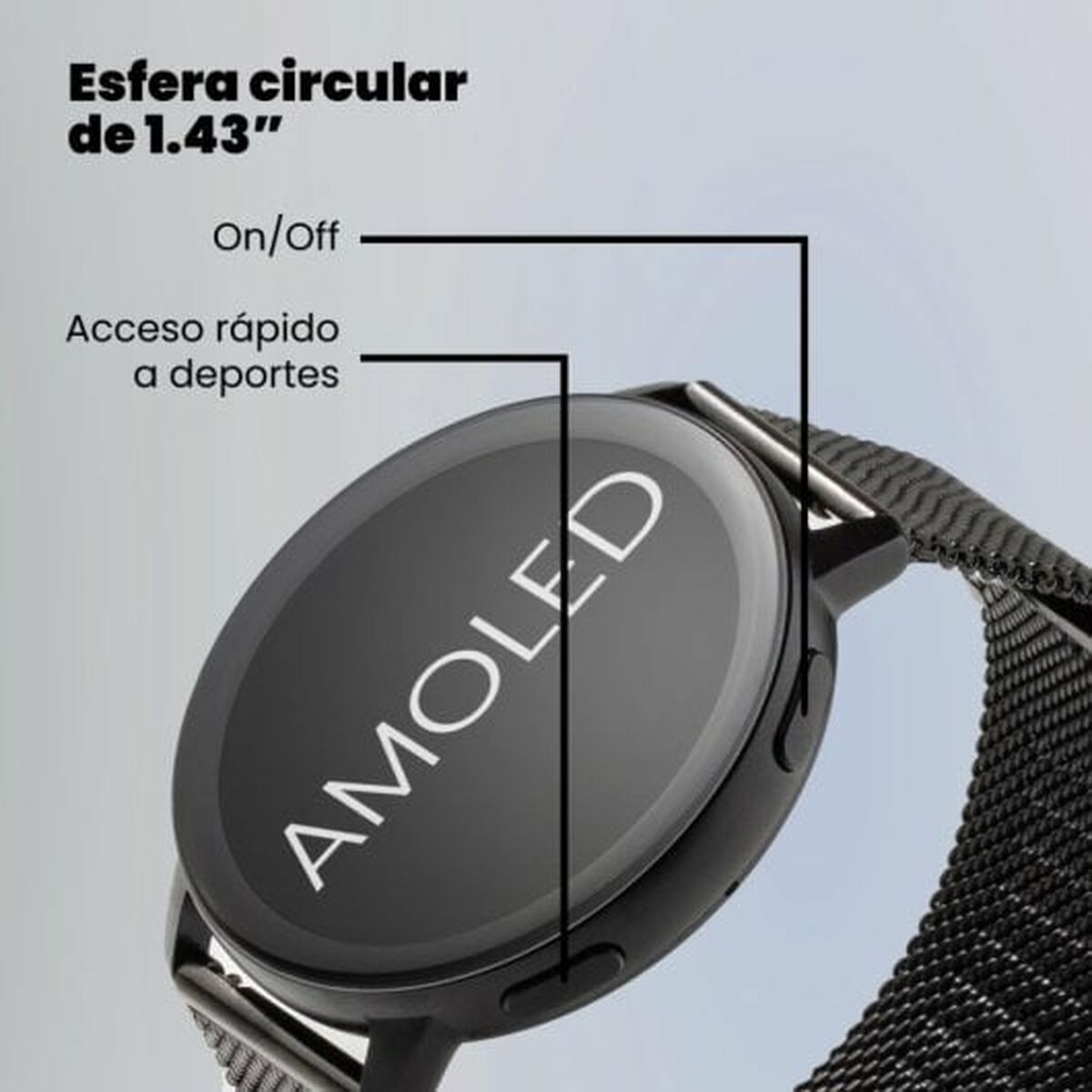 Smartwatch SPC 9652N Zwart Grijs 1,43" - Elektronica - SPC