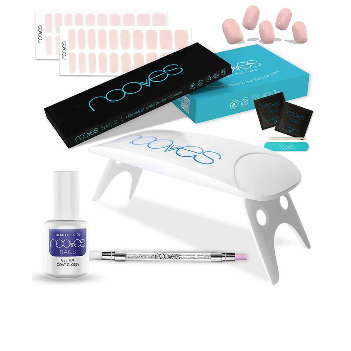 Manicureset Nooves Premium Licht Roze Gelnagelfolie 8 Onderdelen - Schoonheid, Manicure en pedicure - Nooves