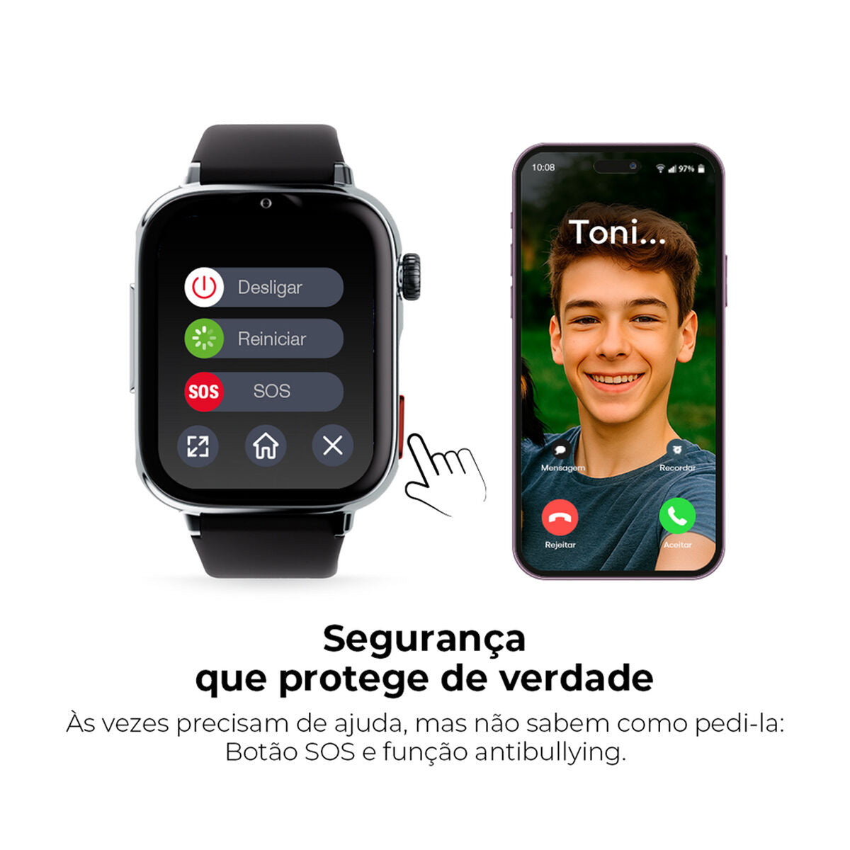 Smartwatch SaveFamily Groen Zilverkleurig - Elektronica - SaveFamily