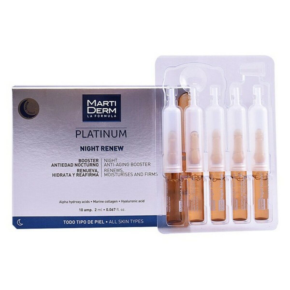 Ampullen Martiderm Platinum Night Renew - Schoonheid, Huidverzorging - Martiderm