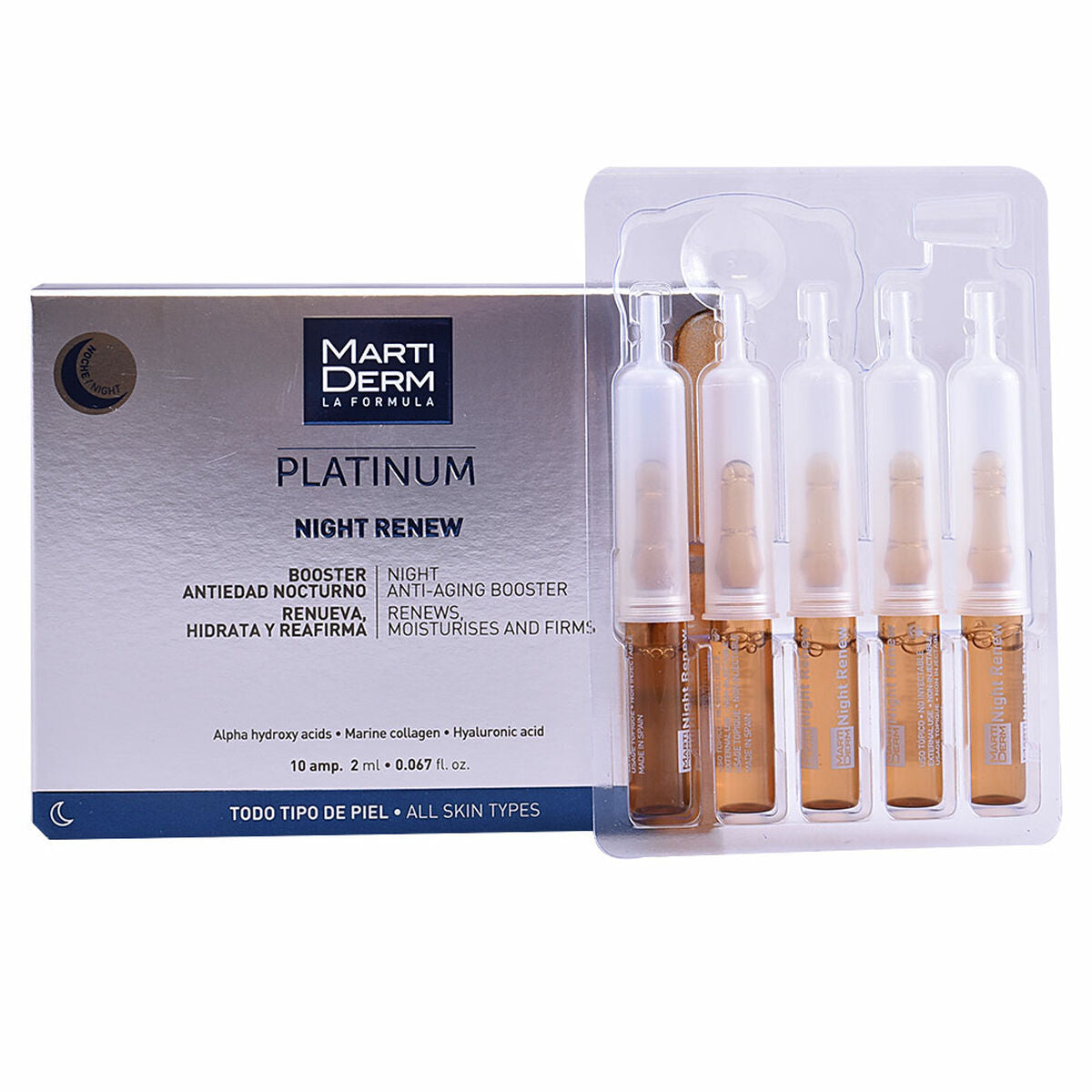 Ampullen Martiderm Platinum Night Renew - Schoonheid, Huidverzorging - Martiderm