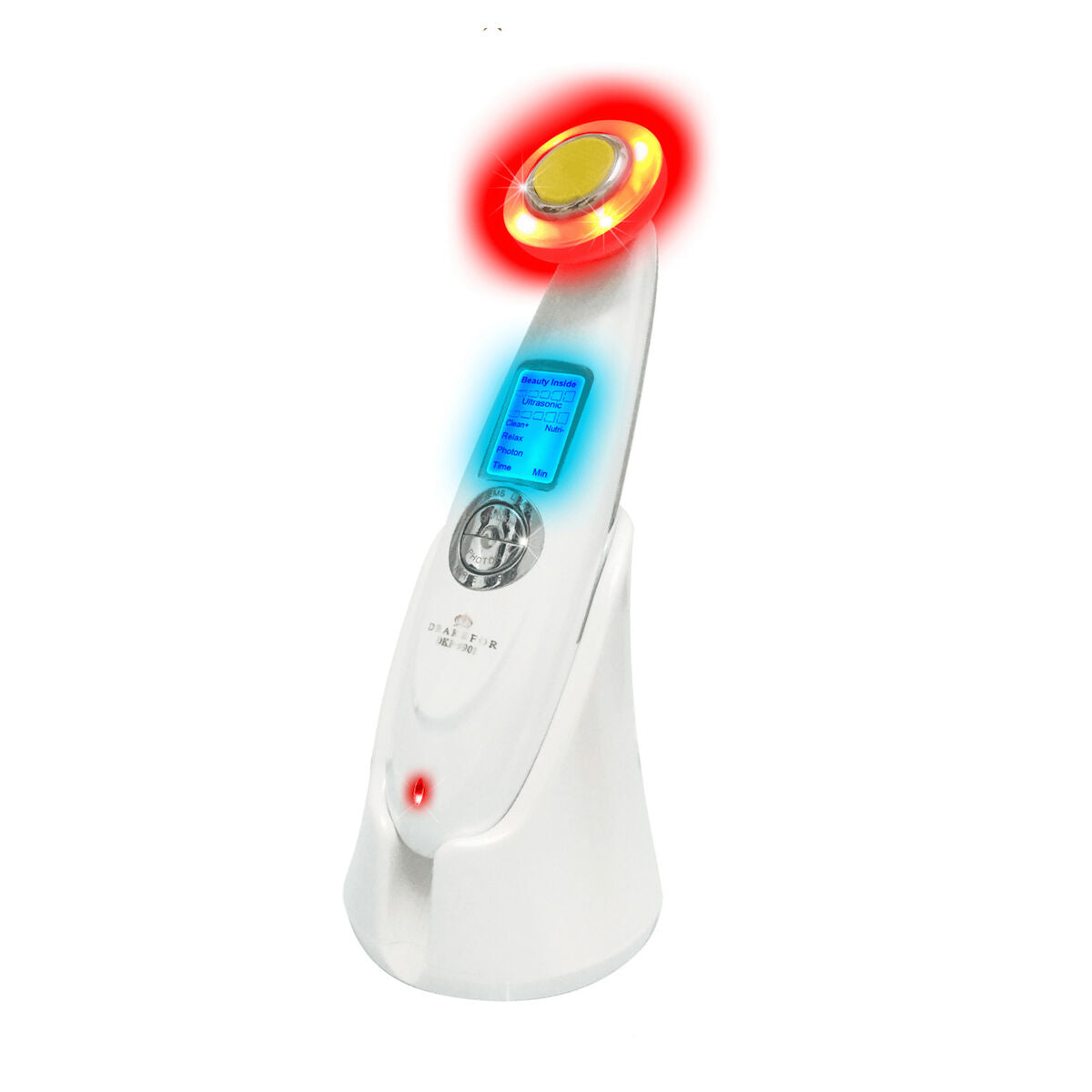 Gezichtsmassager met Radiofrequentie, Fototherapie en Elektrostimulatie Drakefor 9902 Wit 3 Onderdelen - Schoonheid, Huidverzorging - Drakefor