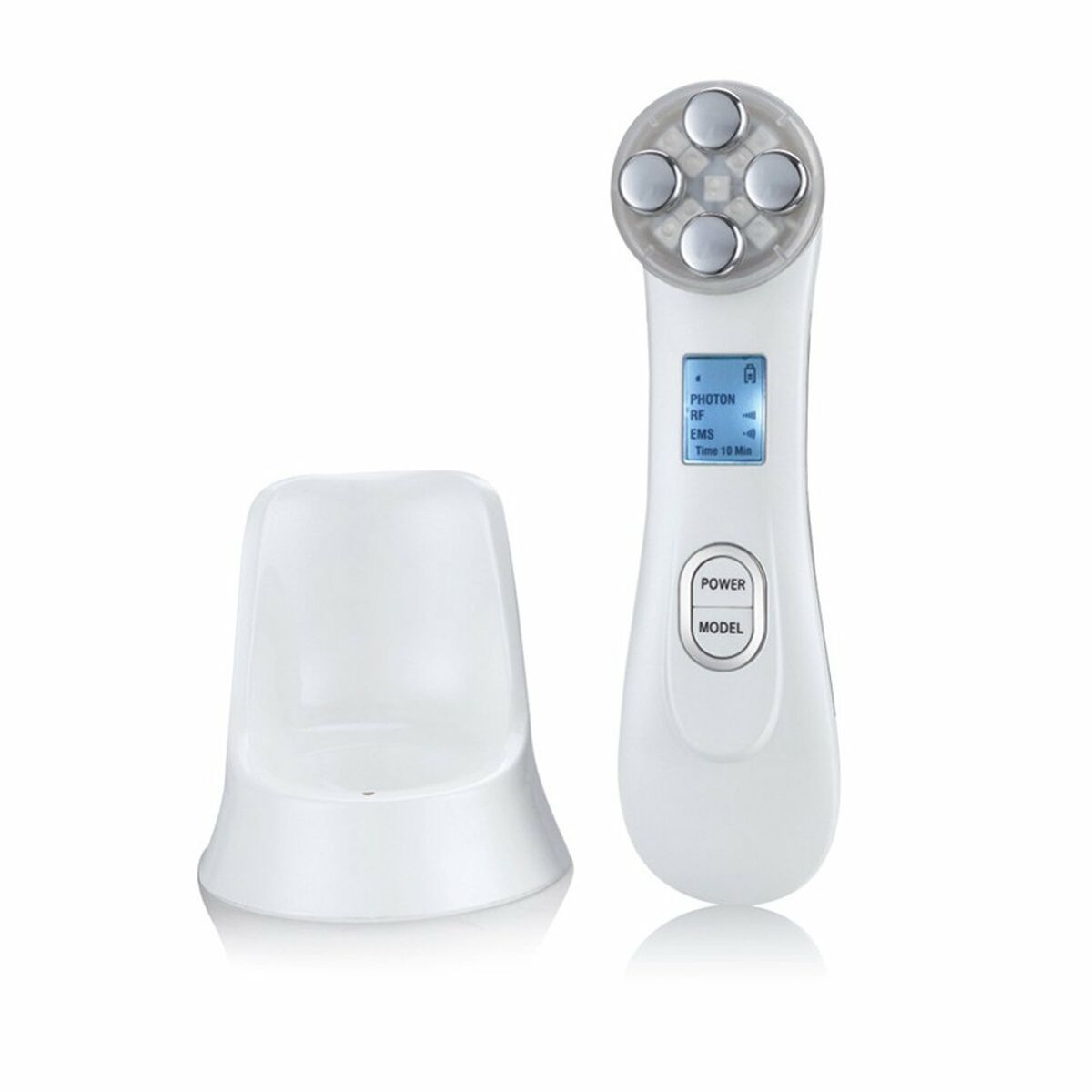 Gezichtsmassager met Radiofrequentie, Fototherapie en Elektrostimulatie Drakefor 9905 Wit 3 Onderdelen