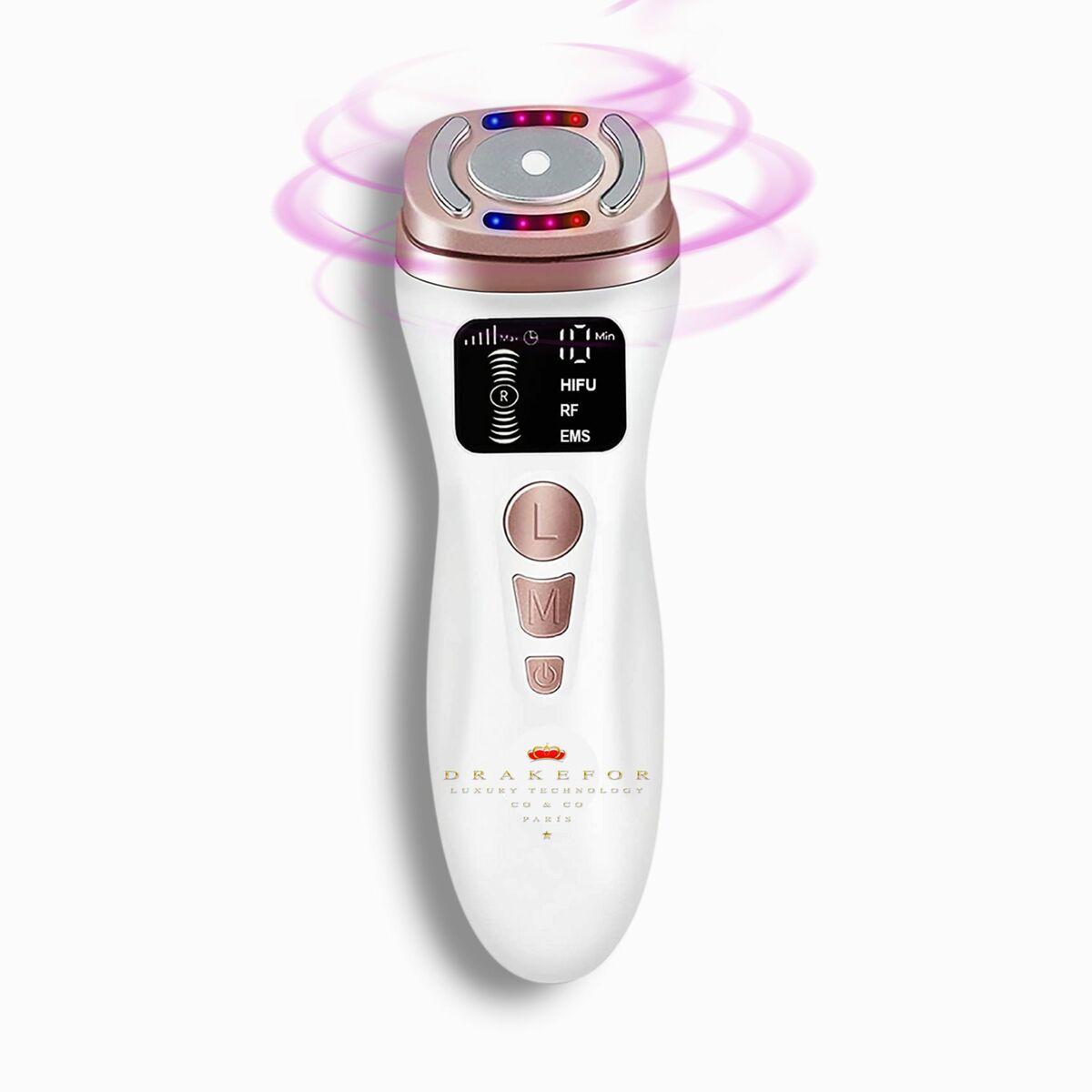 Verjongende Kuur Drakefor MINI HIFU RF LIGHT TERAPY HOME Wit Ultrageluid - Schoonheid, Huidverzorging - Drakefor