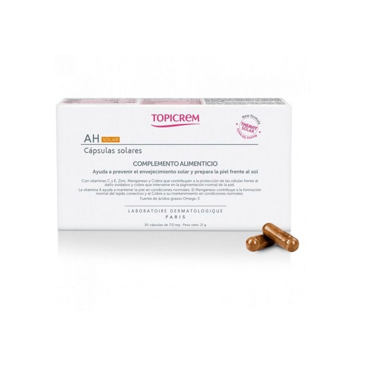 Anti Donkere Vlekken Behandeling Topicrem Theavit Solar 1 L Tabletten 30 Stuks - Schoonheid, Huidverzorging - Topicrem