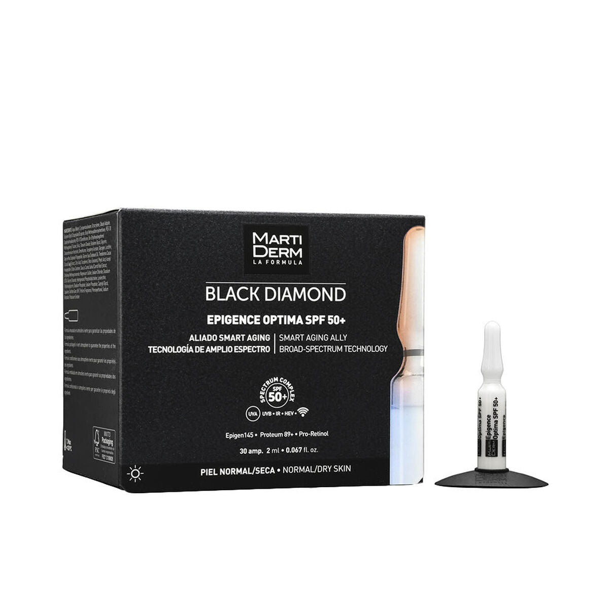 Badborstel Martiderm BLACK DIAMOND Spf 50 2 ml