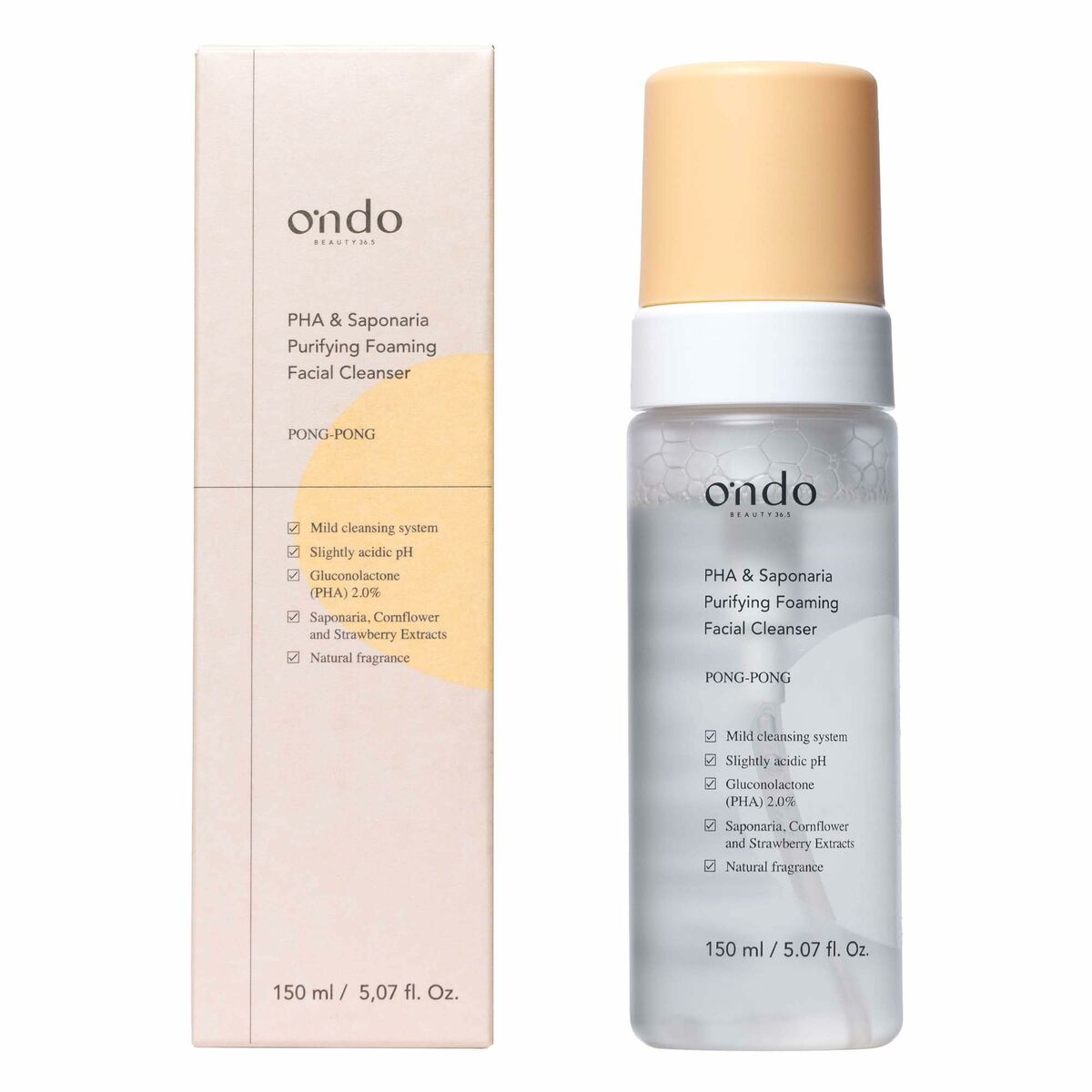 Reinigingsschuim Ondo Beauty 36.5 PHA & SAPONARIA 150 ml - Schoonheid, Huidverzorging - Ondo Beauty 36.5