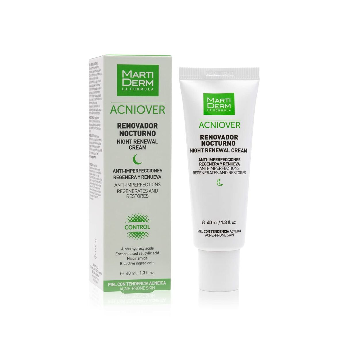 Nachtcrème Martiderm ACNIOVER 40 ml Anti - Imperfecties - Schoonheid, Huidverzorging - Martiderm
