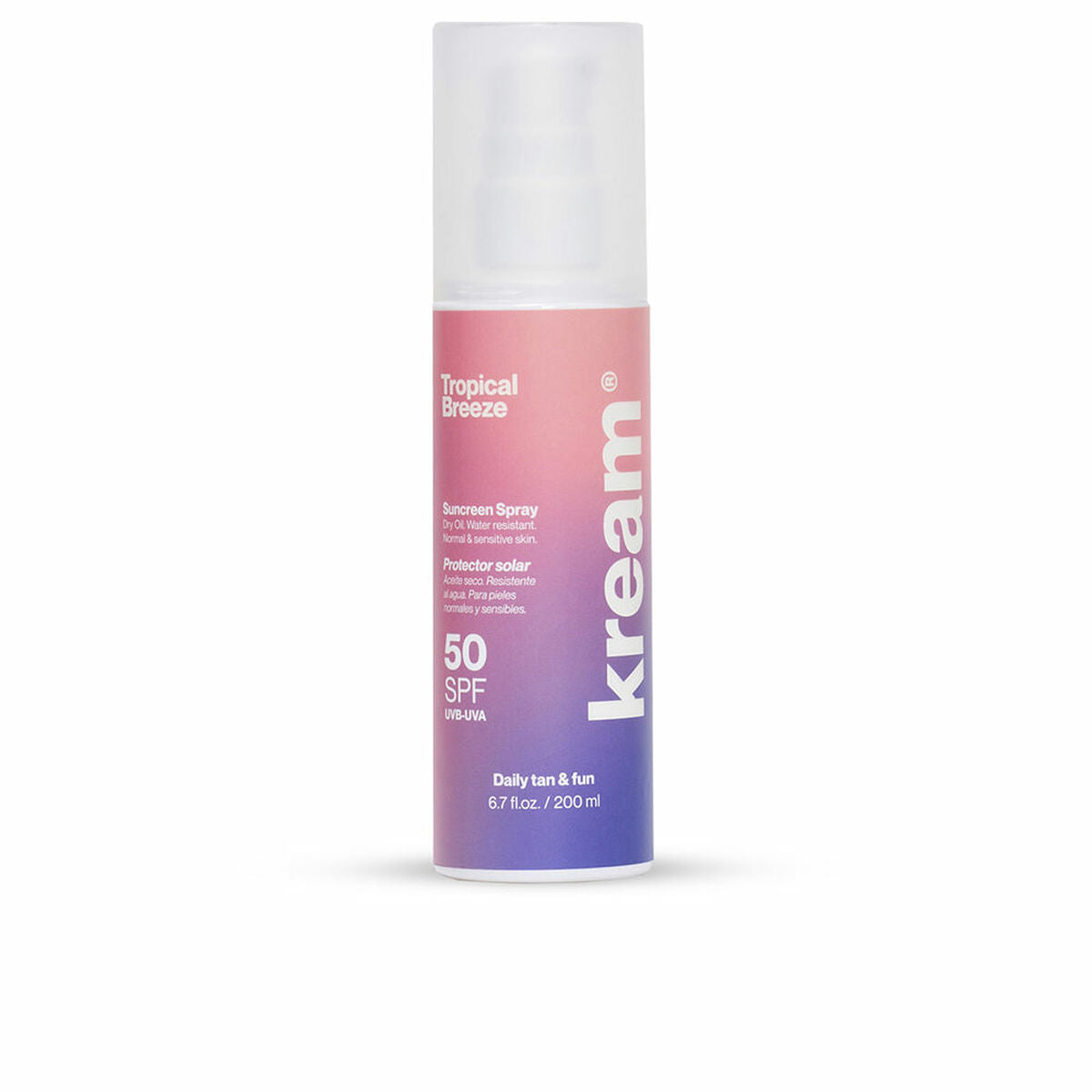 Zonnebrandolie Kream Tropical Breeze Spf 50+ 200 ml
