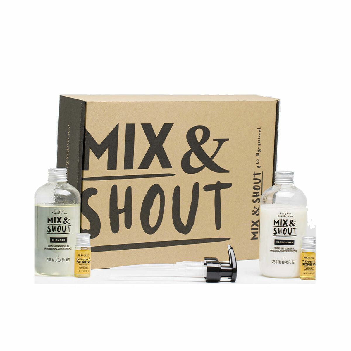 Shampoo Mix & Shout Rutina Rizado Reparador Lote Krullend haar 4 Onderdelen - Schoonheid, Haarverzorging - Mix & Shout
