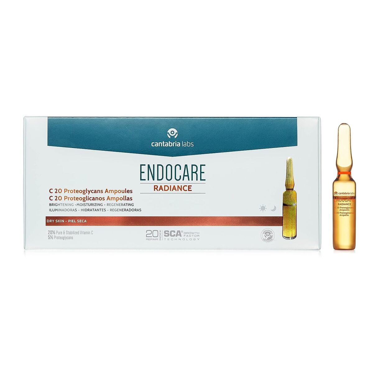 Ampullen Endocare Radiance Proteoglicanos 2 ml 30 x 2 ml - Schoonheid, Huidverzorging - Endocare