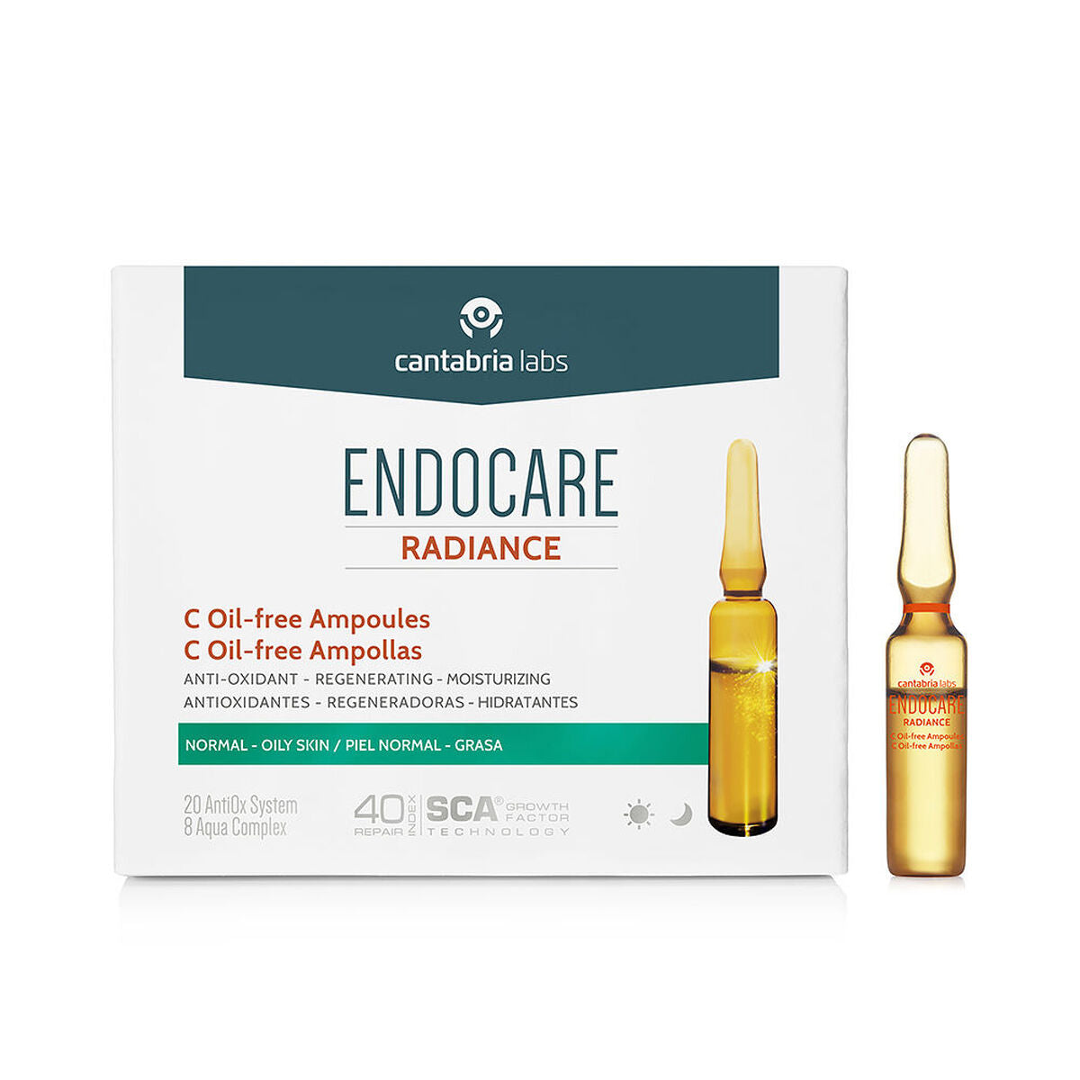 Ampullen Endocare X 2 ml 10 x 2 ml Zonder olie - Schoonheid, Huidverzorging - Endocare
