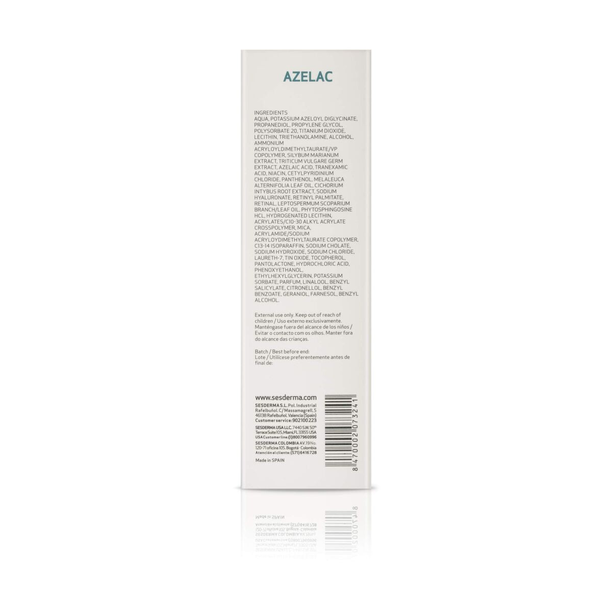 Vochtinbrengende Gel Sesderma Azelac 50 ml Acne-gevoelige huid