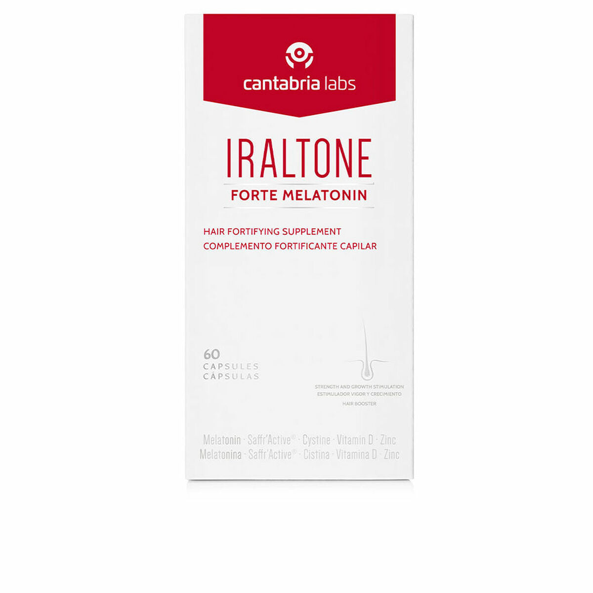 Haaruitval Voedingssupplement Iraltone Forte Melatonin (60 Stuks) - Schoonheid, Haarverzorging - Iraltone